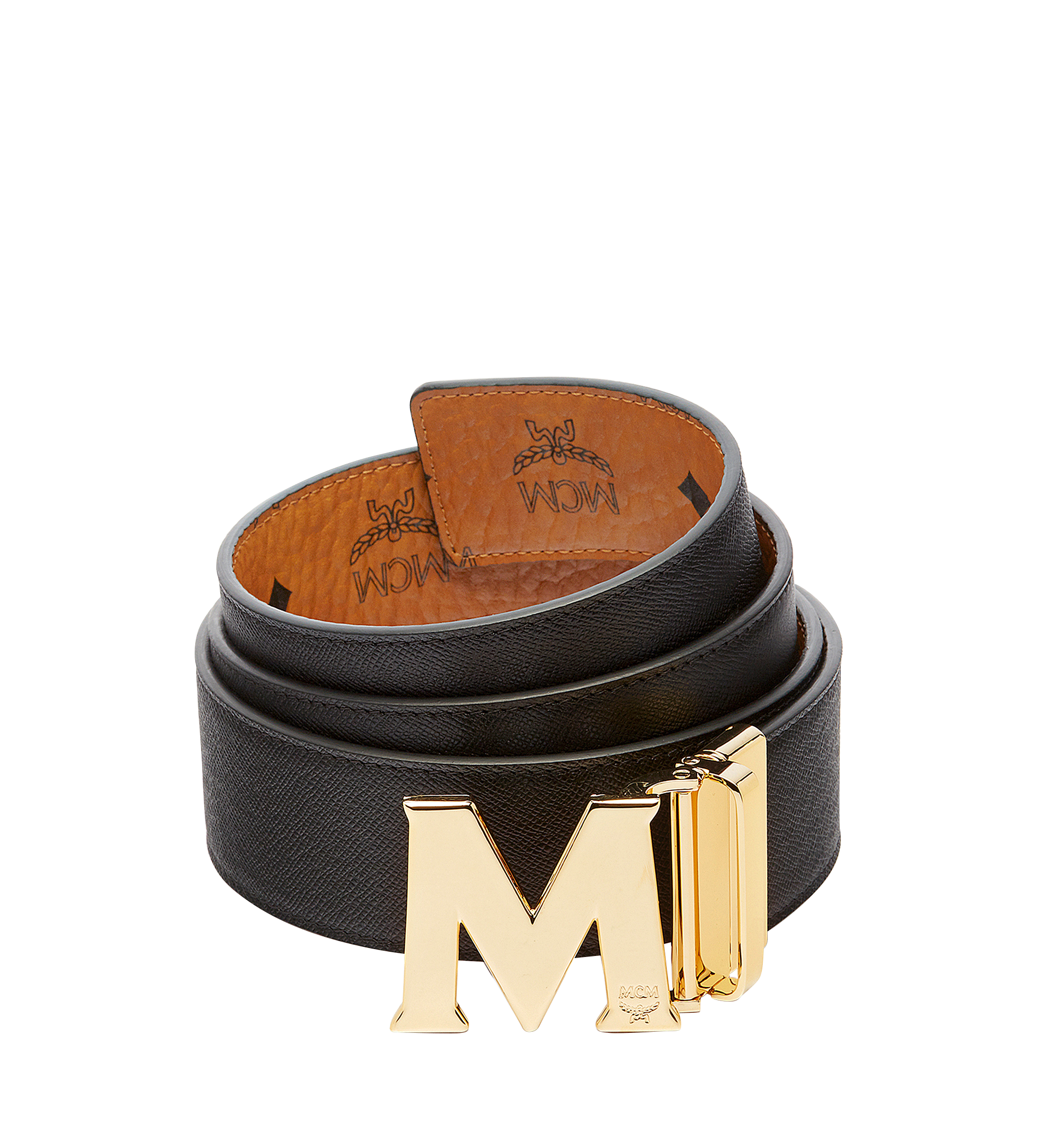 MCM ROSE GOLD UNISEX REVERSIBLE BELT - OS