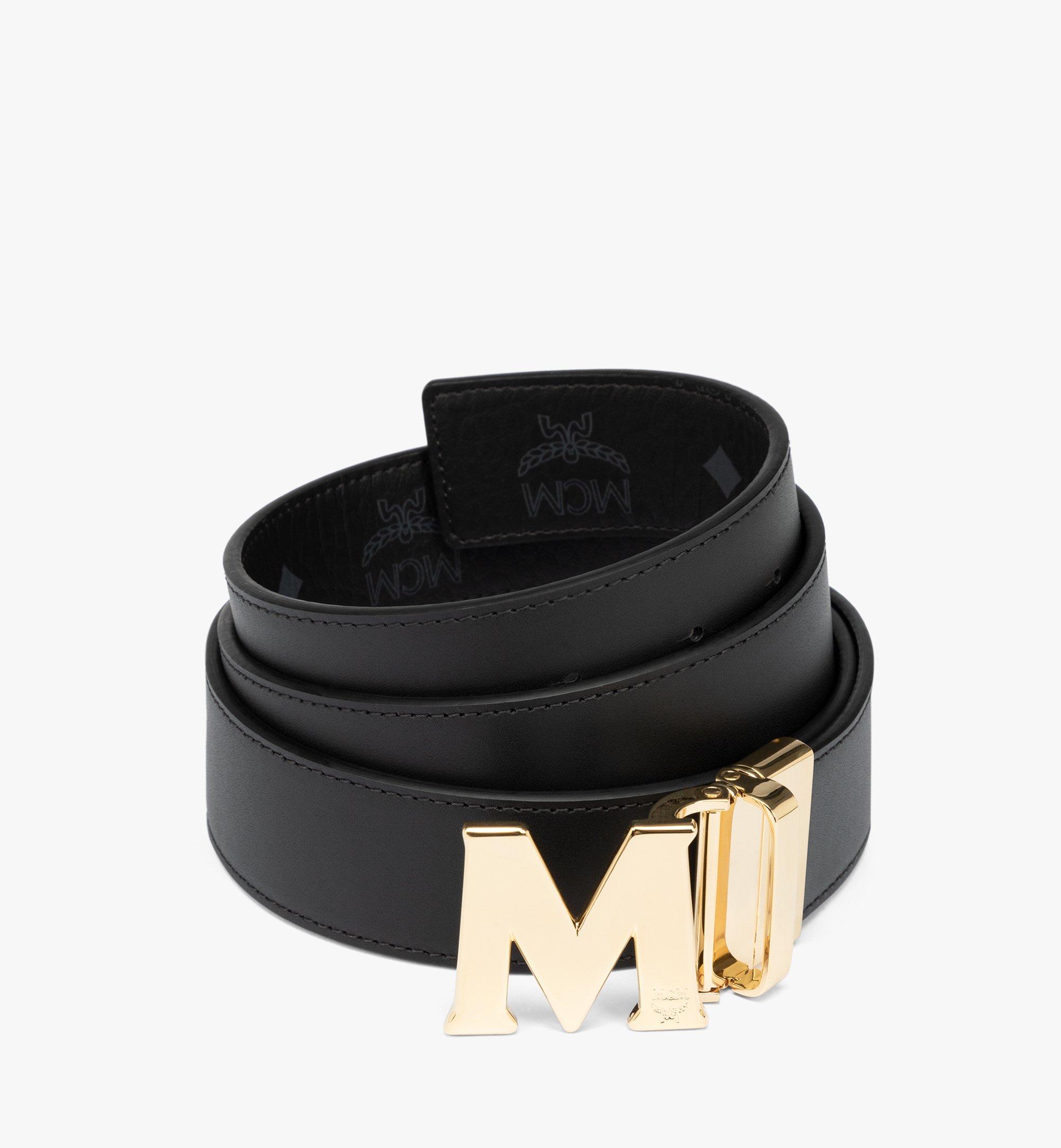 MCM Claus M Reversible Belt 3.8 cm in Visetos Black MXBAAVI04BK001 Alternate View 1