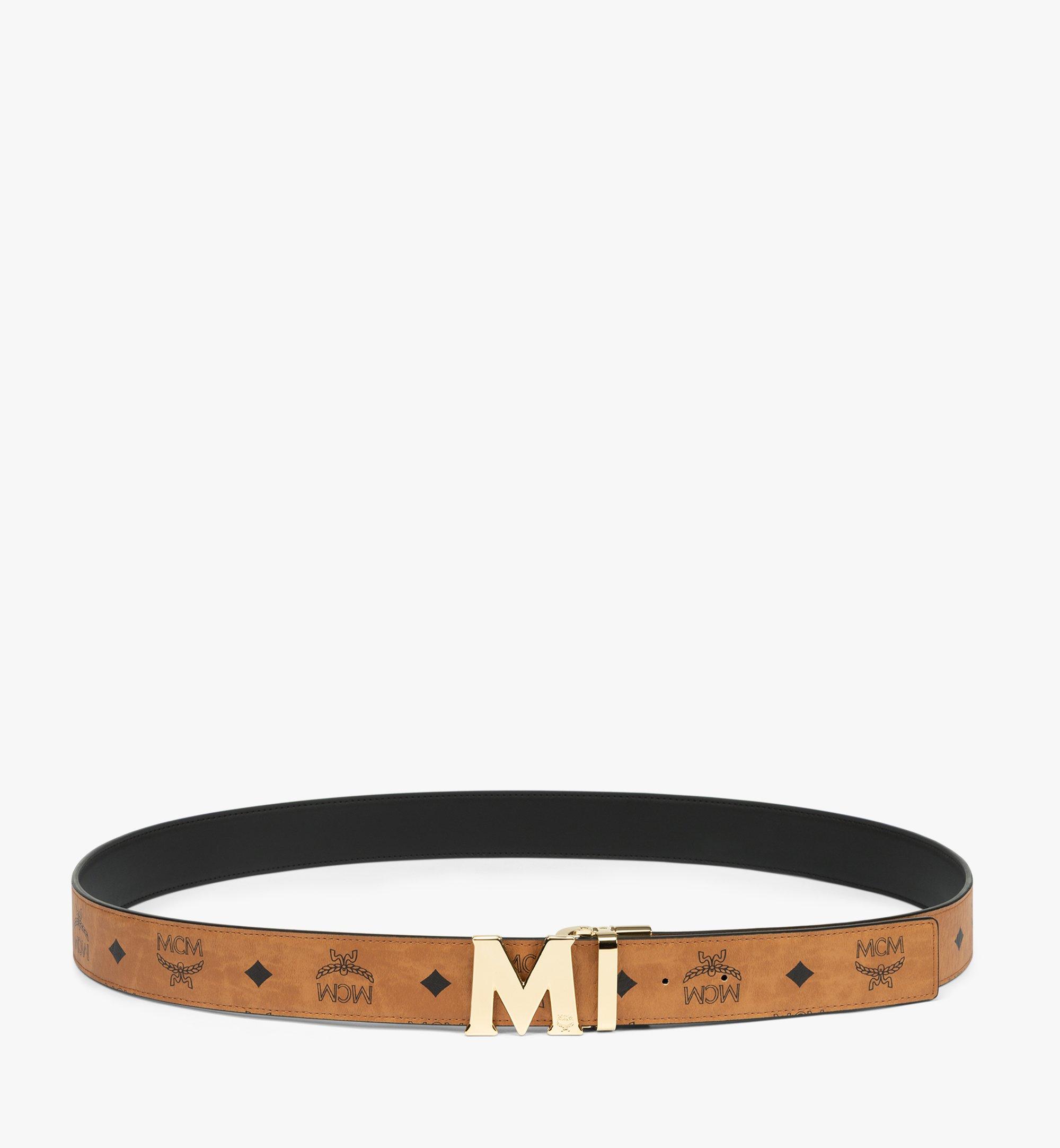 MCM 클라우스 M 비세토스 리버서블 벨트 3.8cm Cognac MXBAAVI04CO001 다른 각도 보기 2