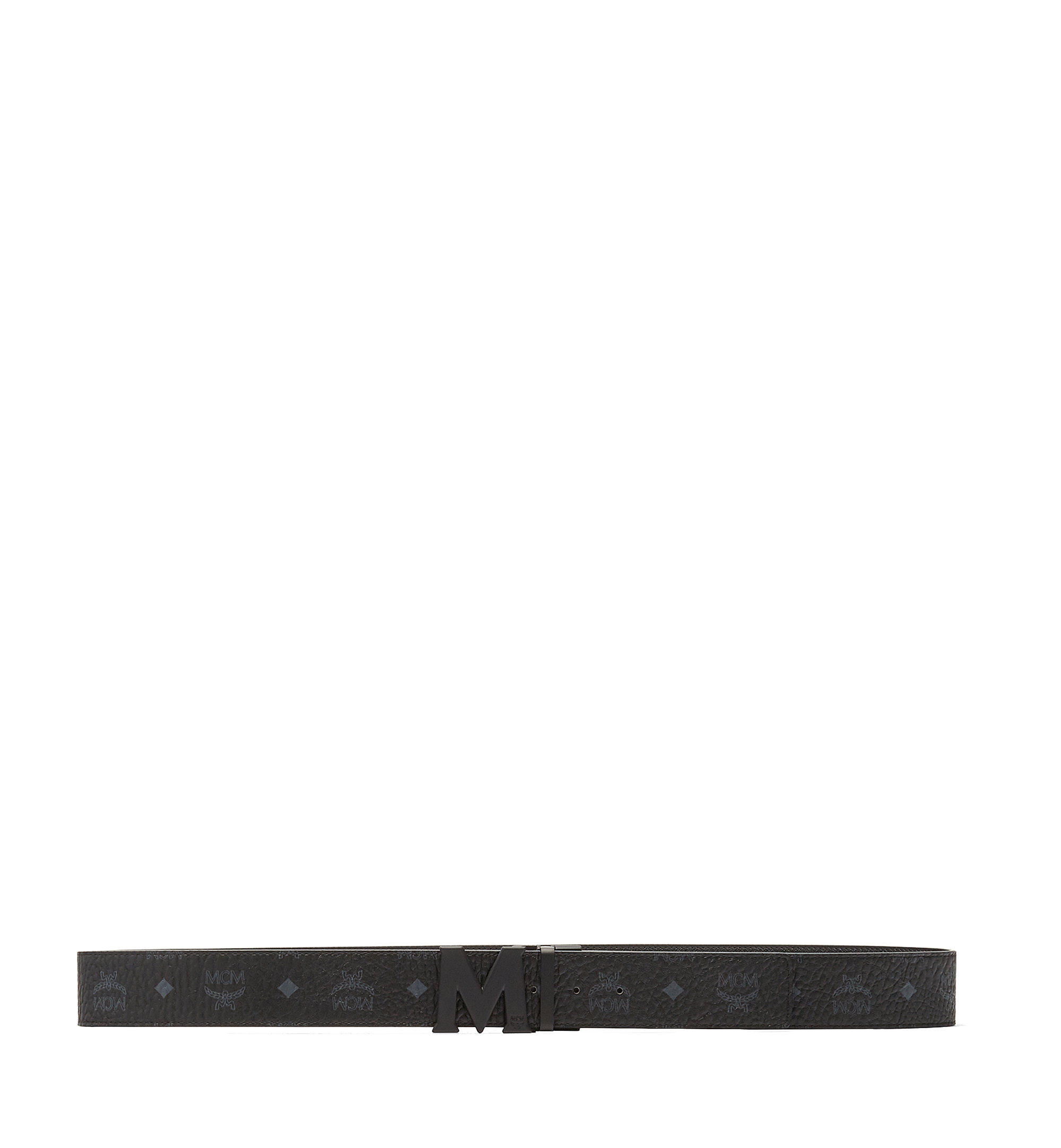 MCM Claus Matte M Reversible Belt 4.5 cm in Visetos Black MXBAAVI08BK001 Alternate View 2