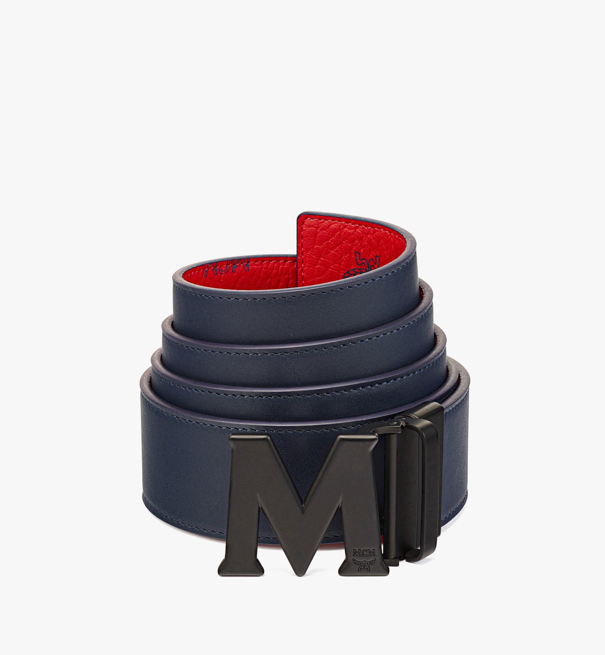 Cut to Size Claus M Reversible Belt 1.75 in Visetos Red MCM CA