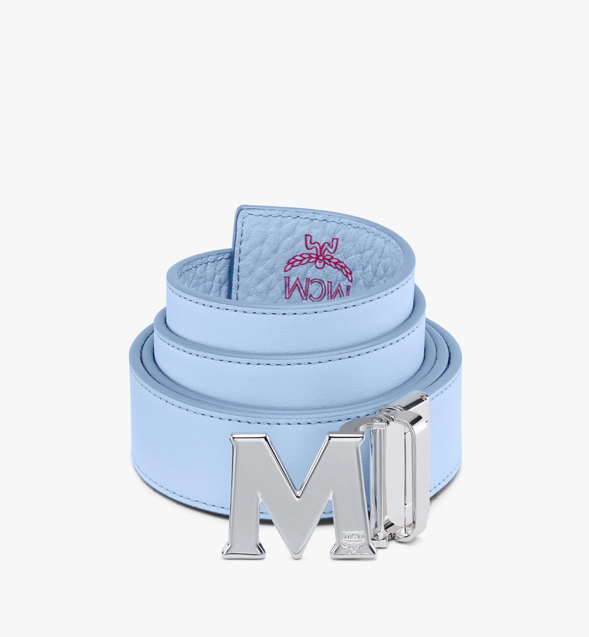 MCM Belt Blue Claus Reversible Box Included