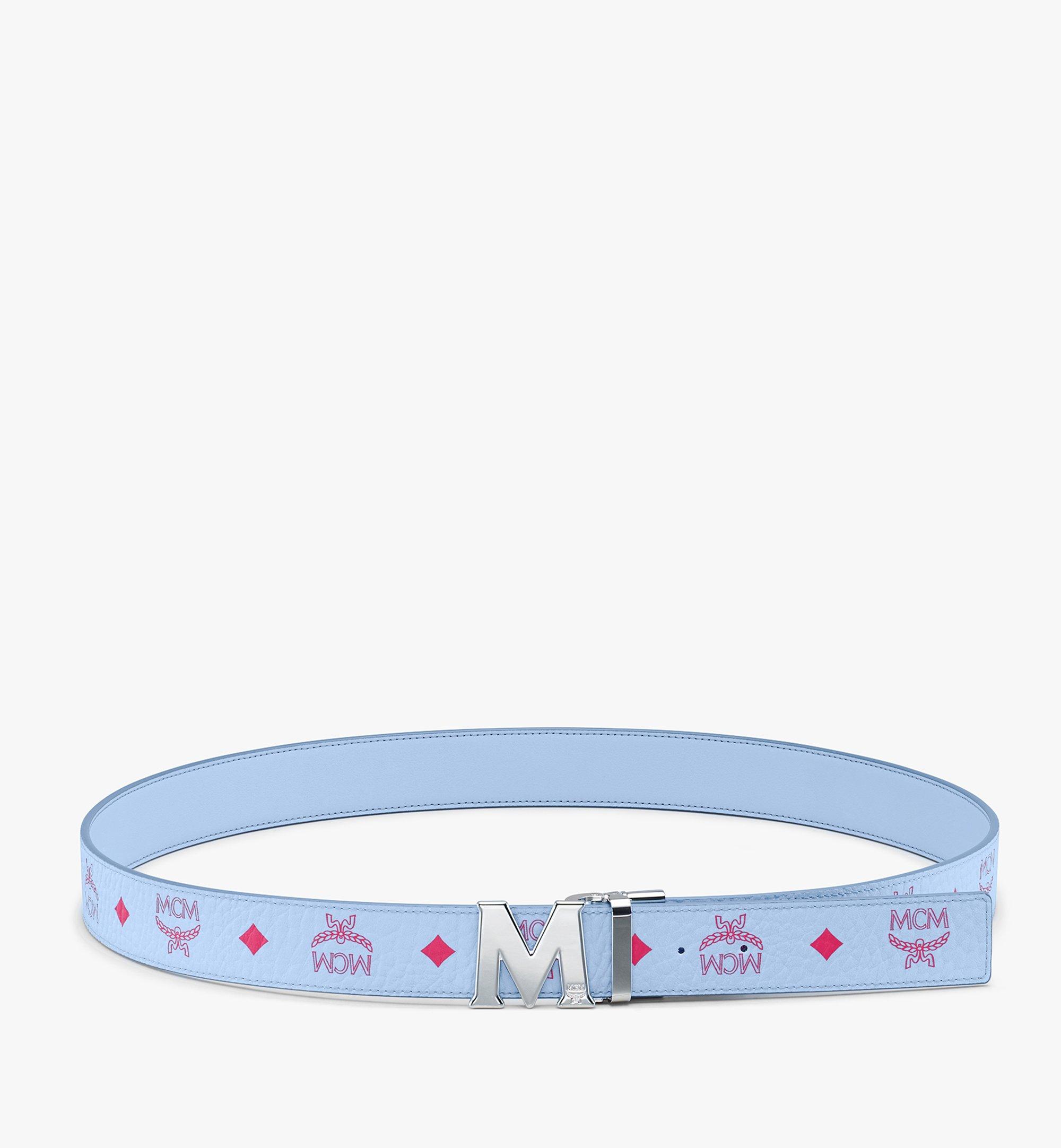 mcm belt light blue
