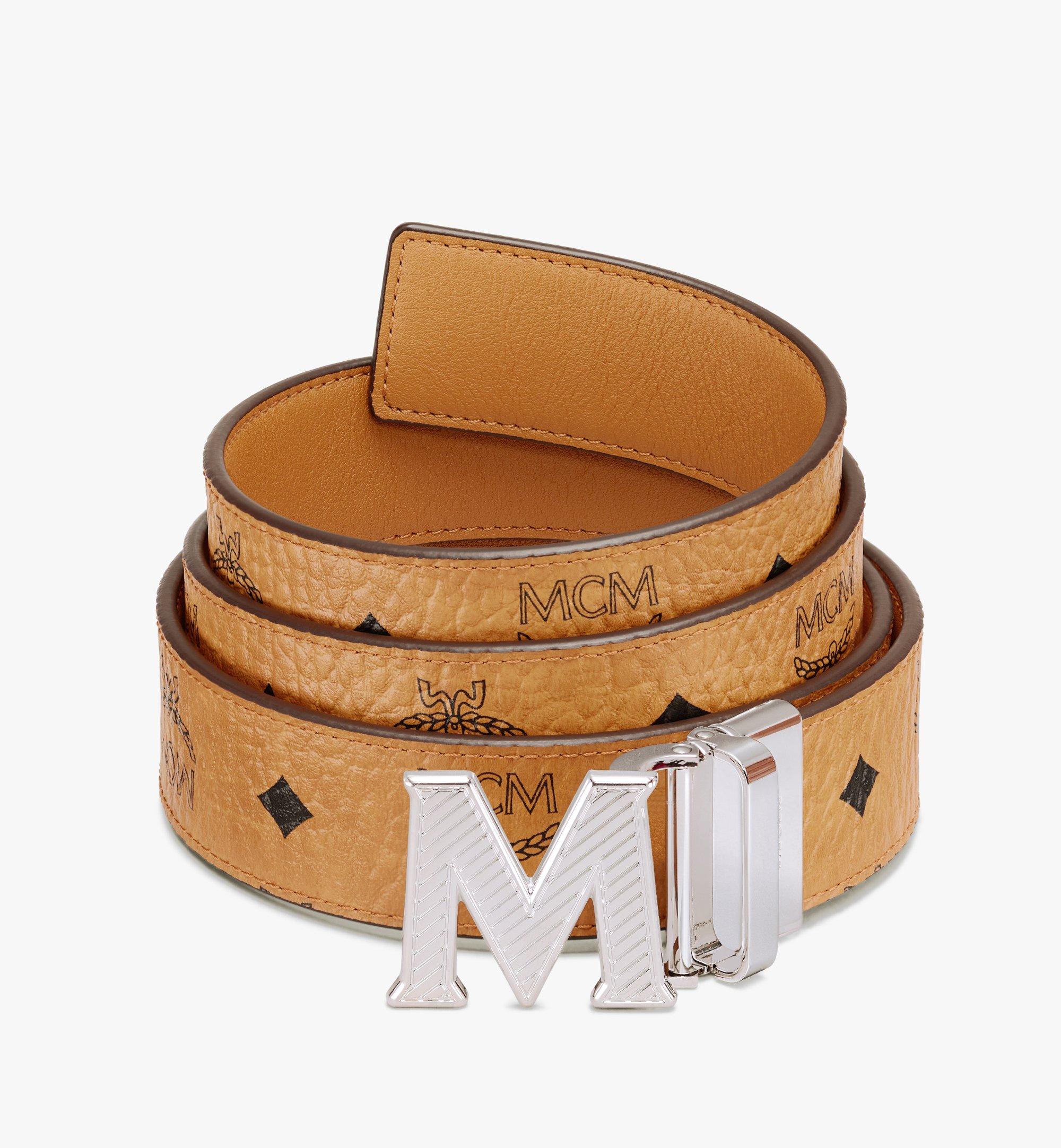 orange mcm belt