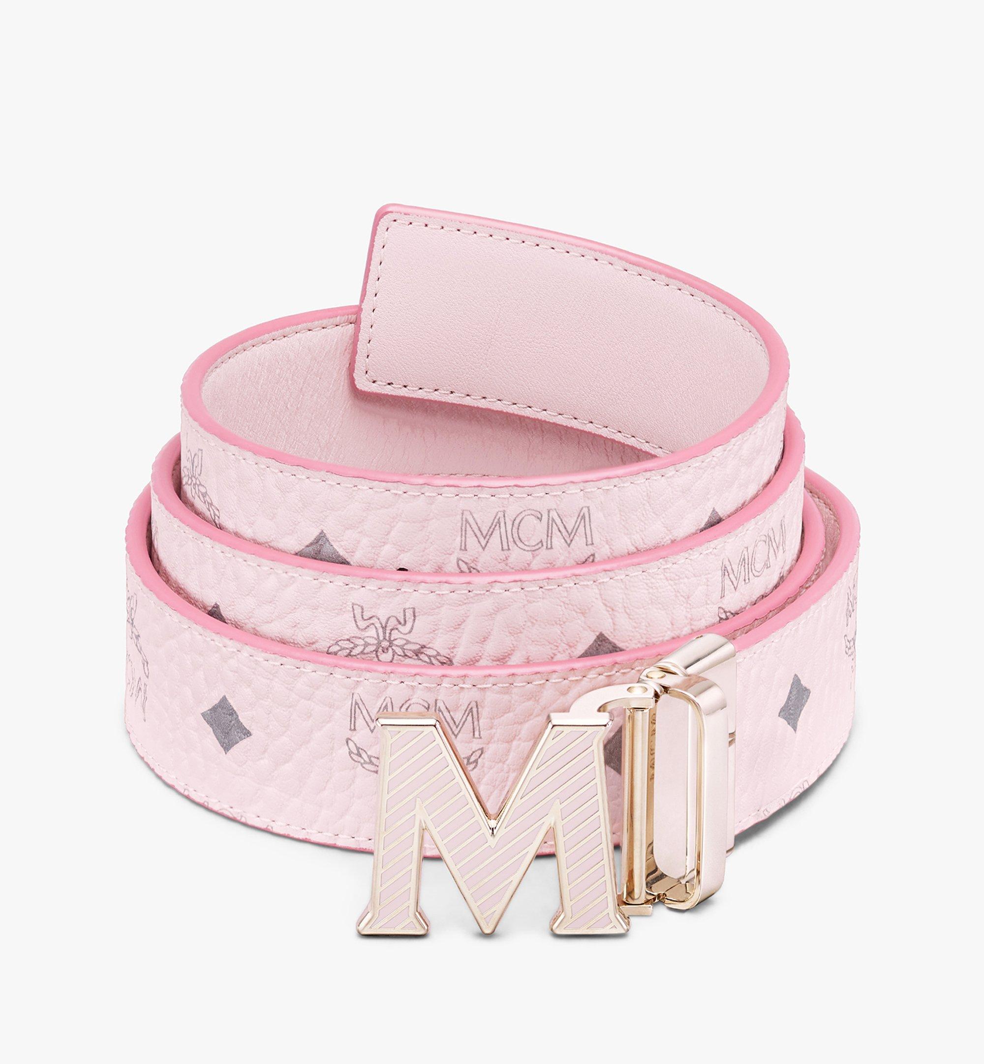 pink mcm belt