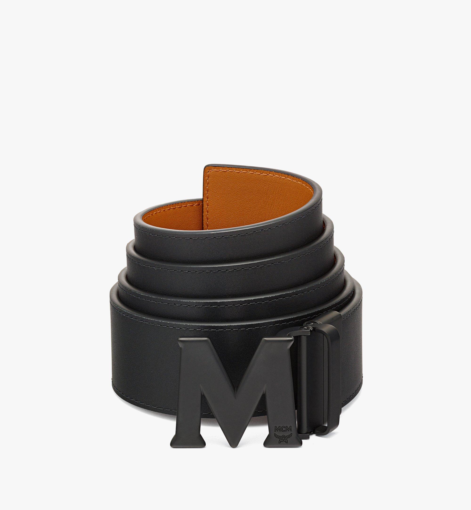 MCM Claus Matte M Reversible Belt 1” in Nappa Leather Cognac MXBBAVI15CO001 Alternate View 1