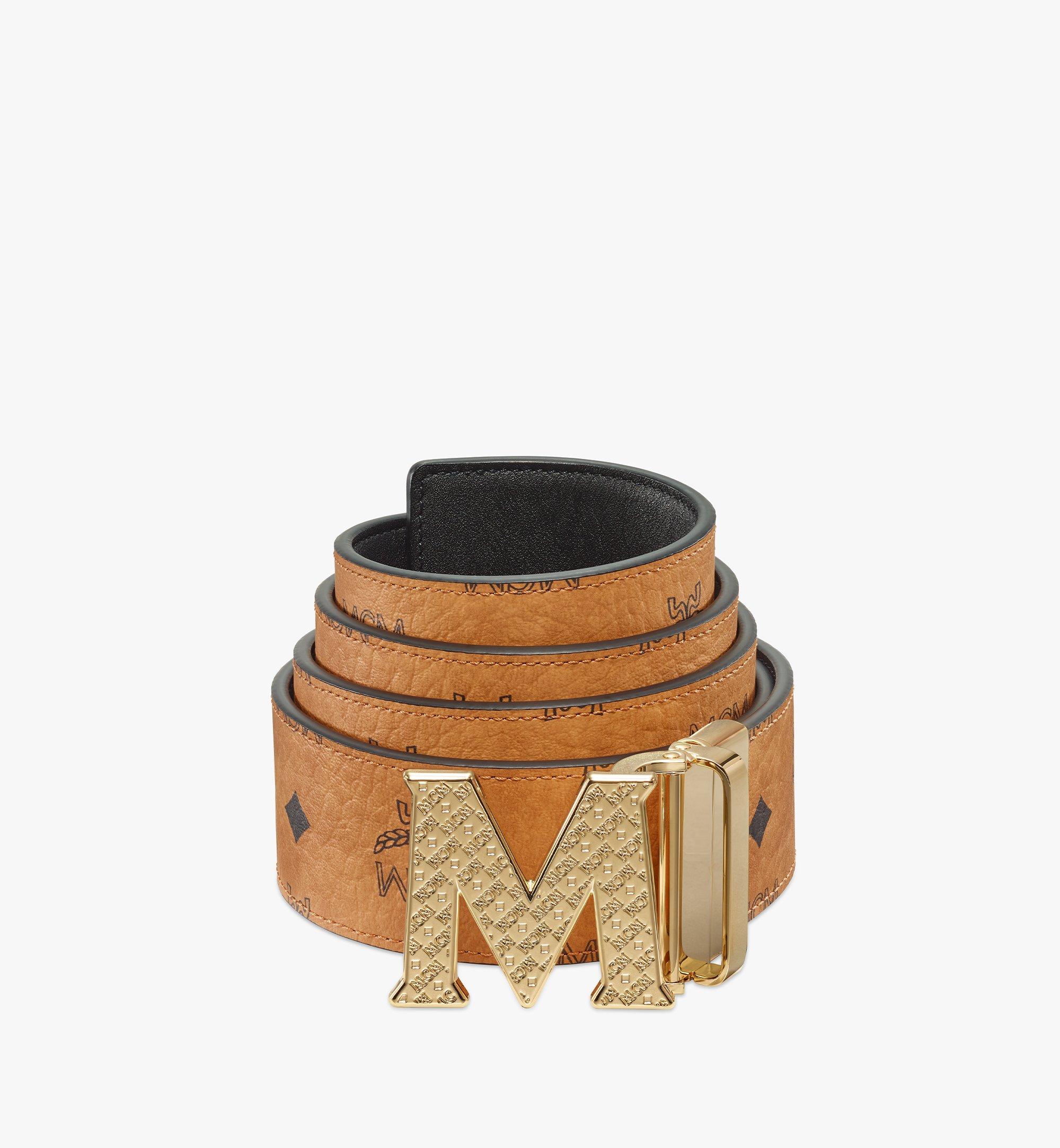 MCM Belt - Reversible - Red With Gold Buckle – Dabbous