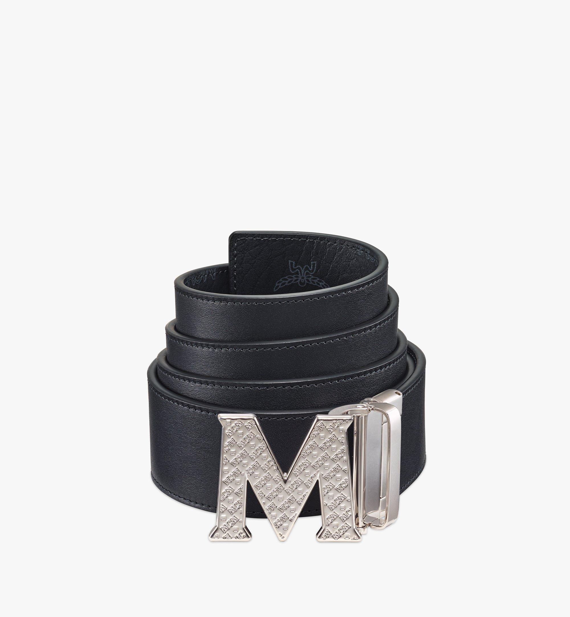 MCM Claus Nordstrom Visetos Pebbled Leather Adjustable Reversible M Buckle  Belt