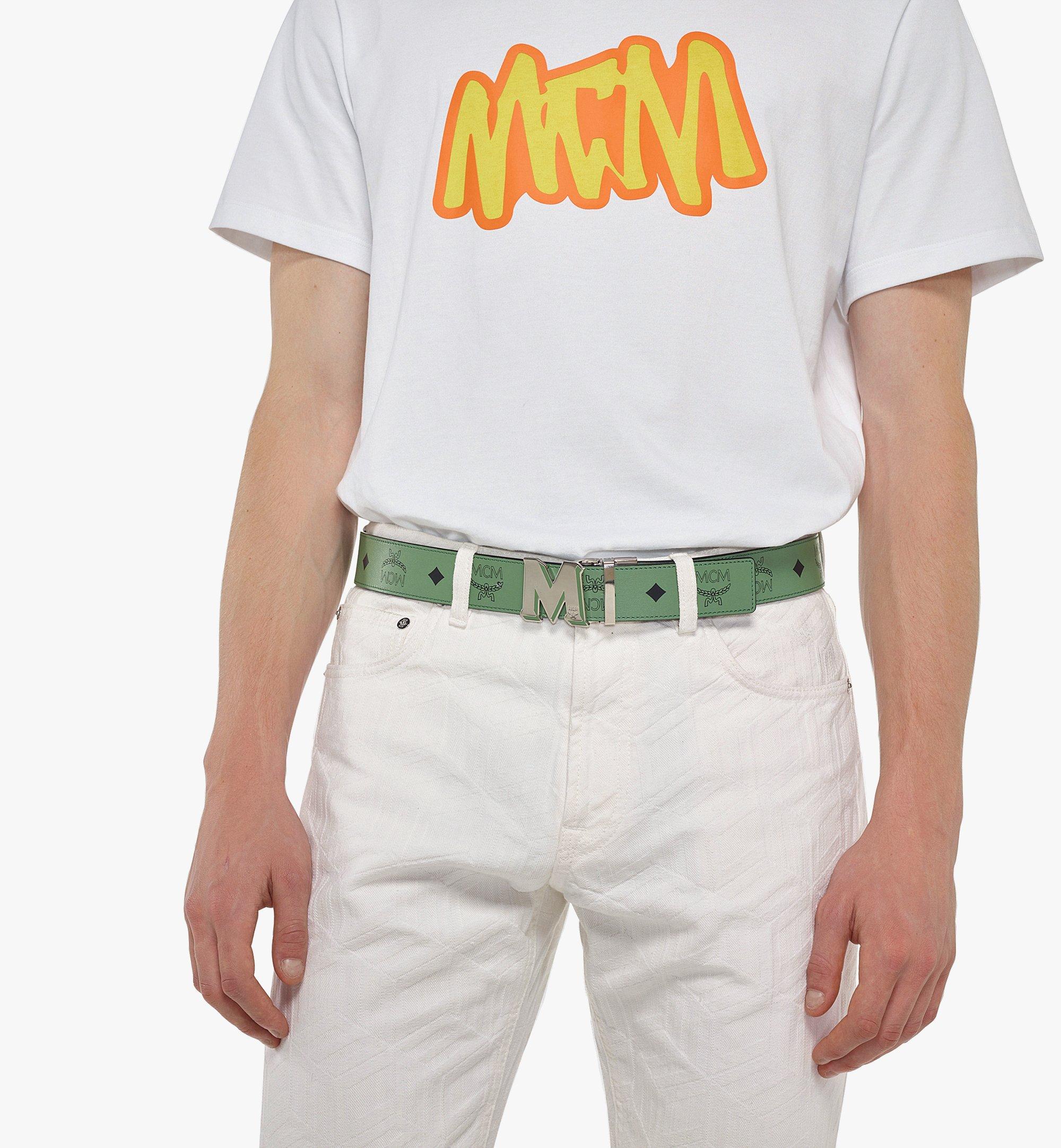 Green mcm outlet belt