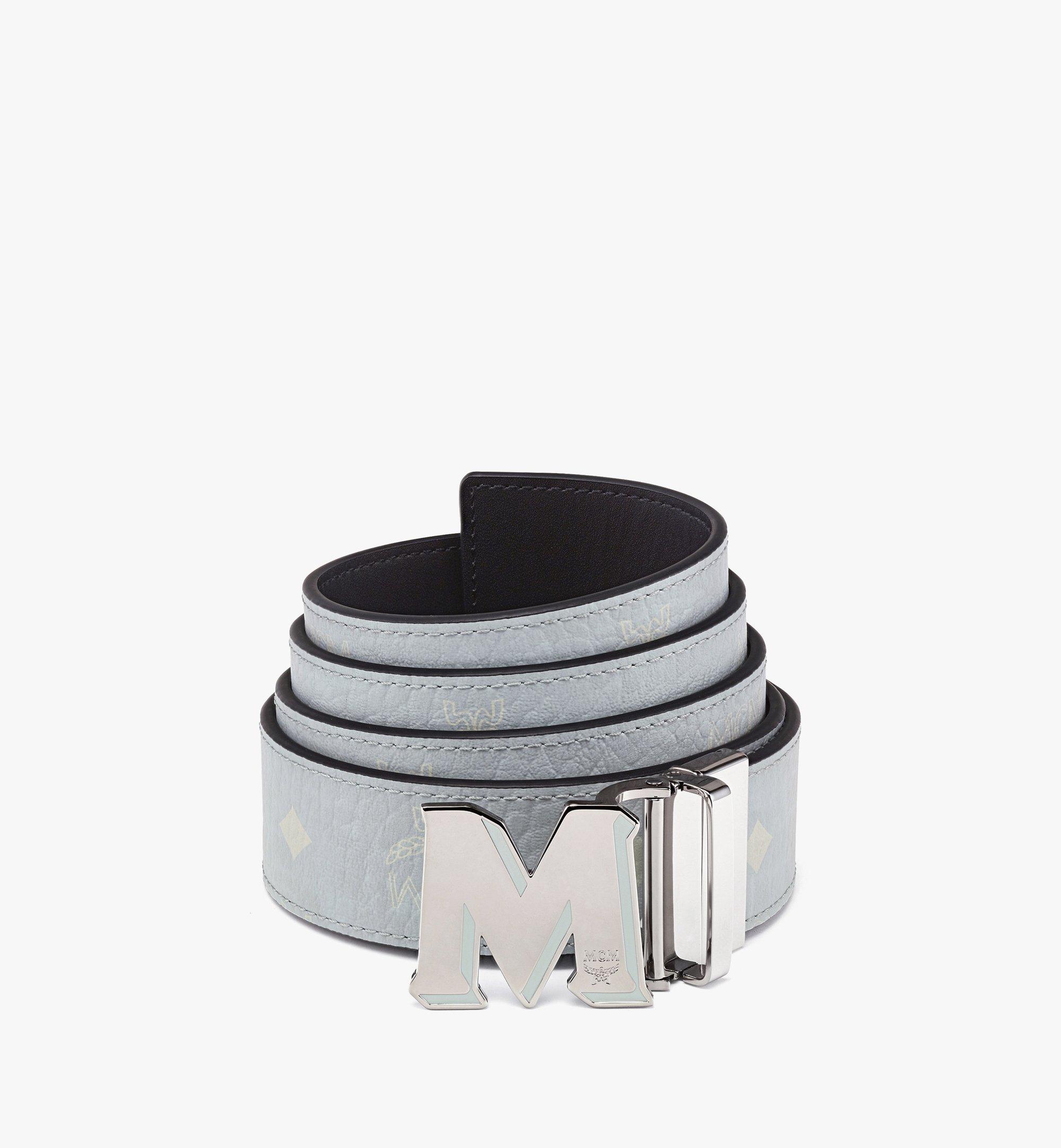 MCM Claus Epoxy M Reversible Belt 1.5” in Visetos Grey MXBCACJ05FP001 Alternate View 1