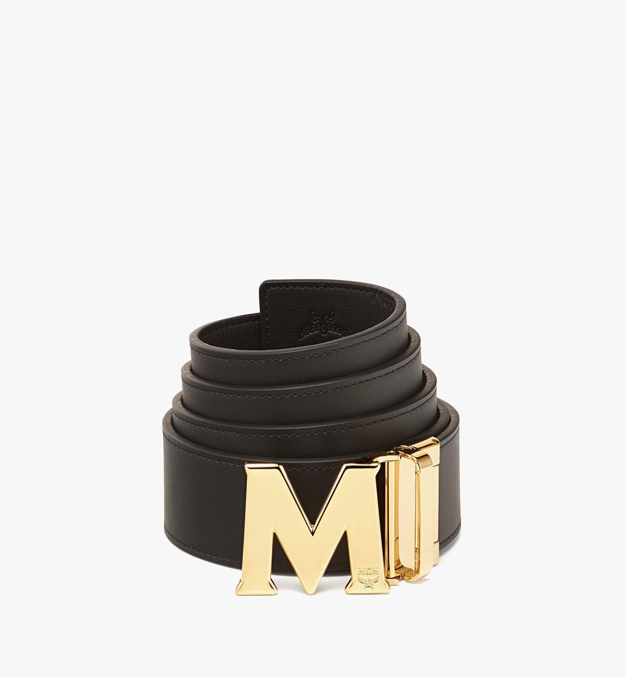  MCM Claus Reversible Belt Black One Size : Clothing, Shoes &  Jewelry