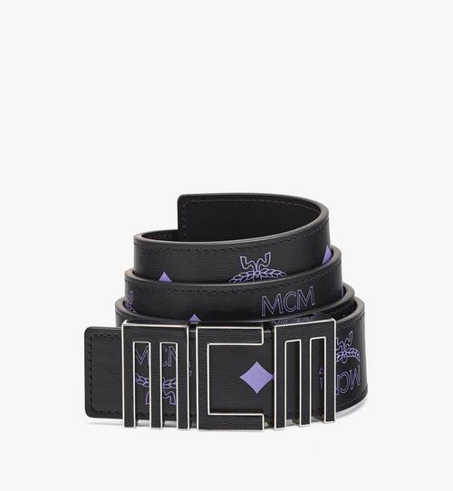 Leather Inlay Tech MCM Belt 1.5” in Embossed Leather