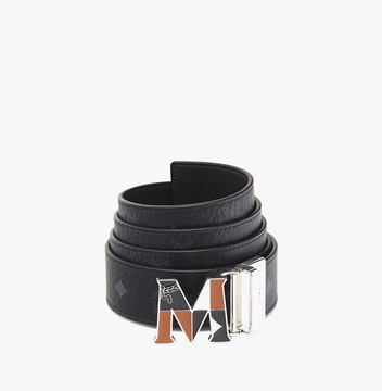 Mens Accessories Belts MCM Claus Epoxy M Reversible Belt 1.5 In Visetos for Men 