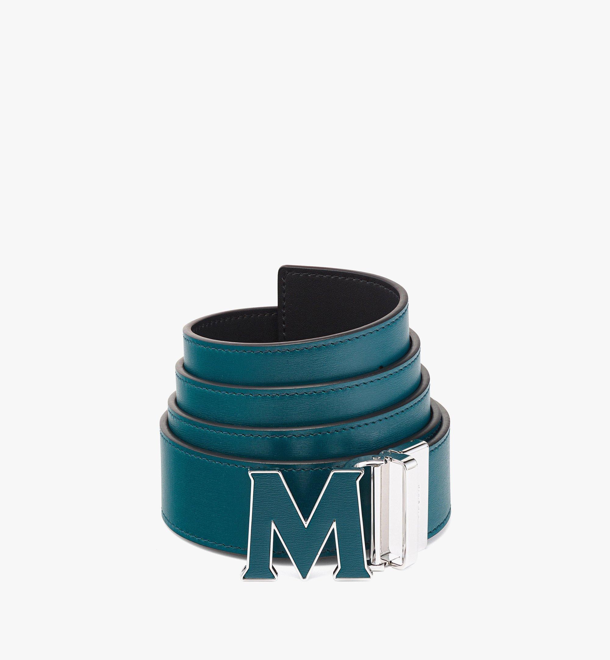 MCM Claus Leather Inlay M Reversible Belt 1.5” in Embossed Leather Green MXBCSVI06JY001 Alternate View 1