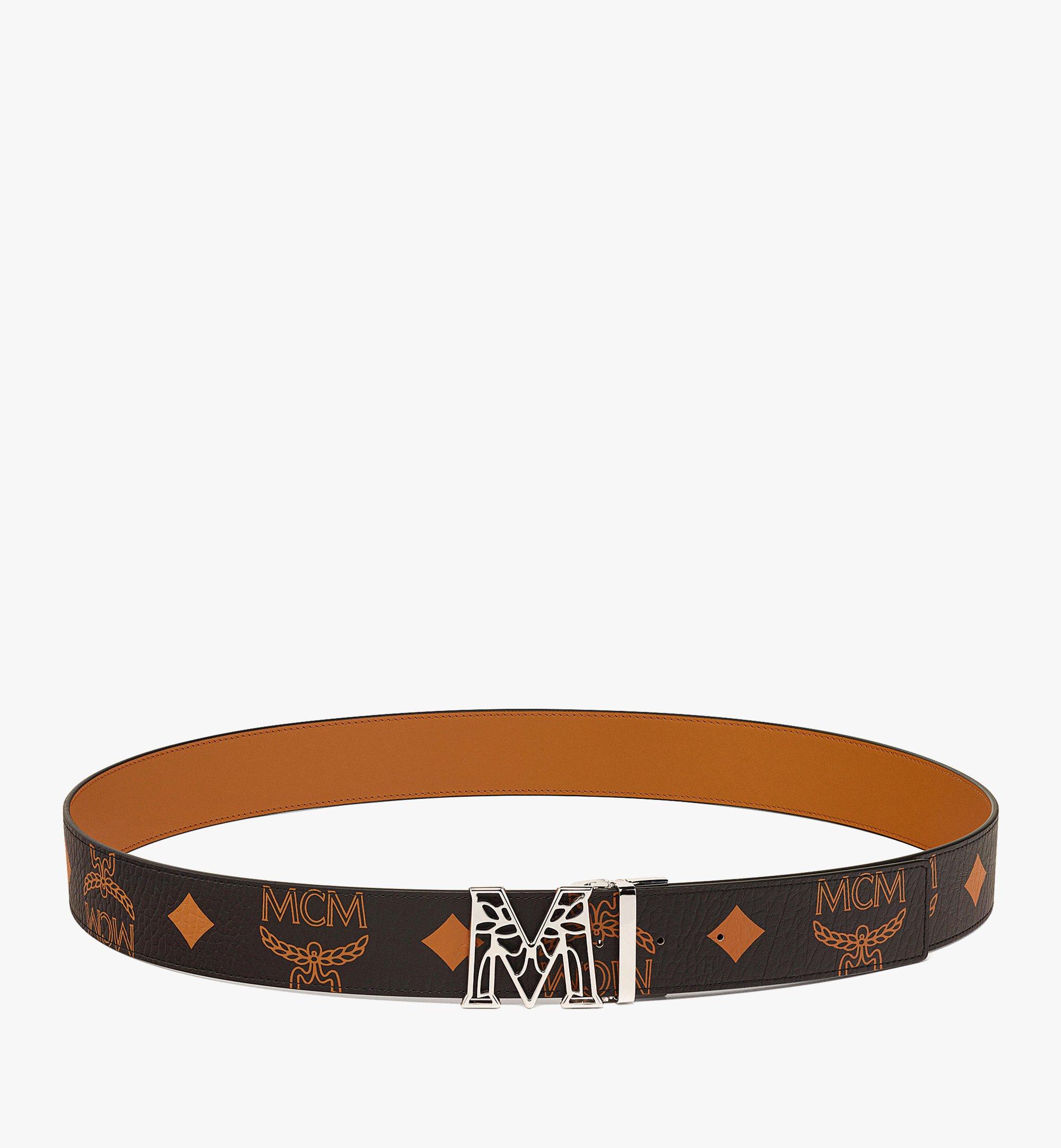 MCM Claus M Reversible Belt Cognac