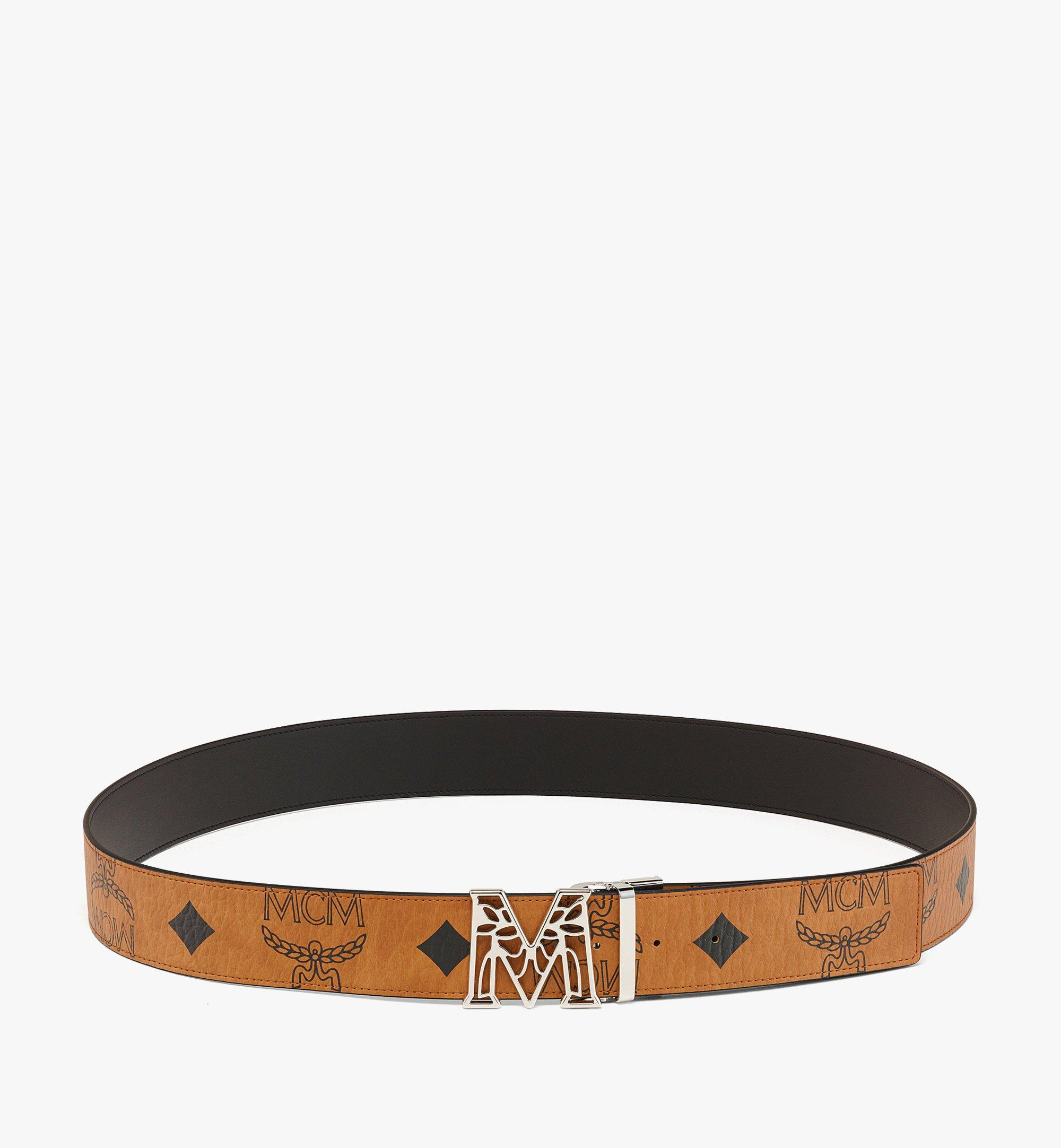 MCM Unisex M Logo Reversible Belt