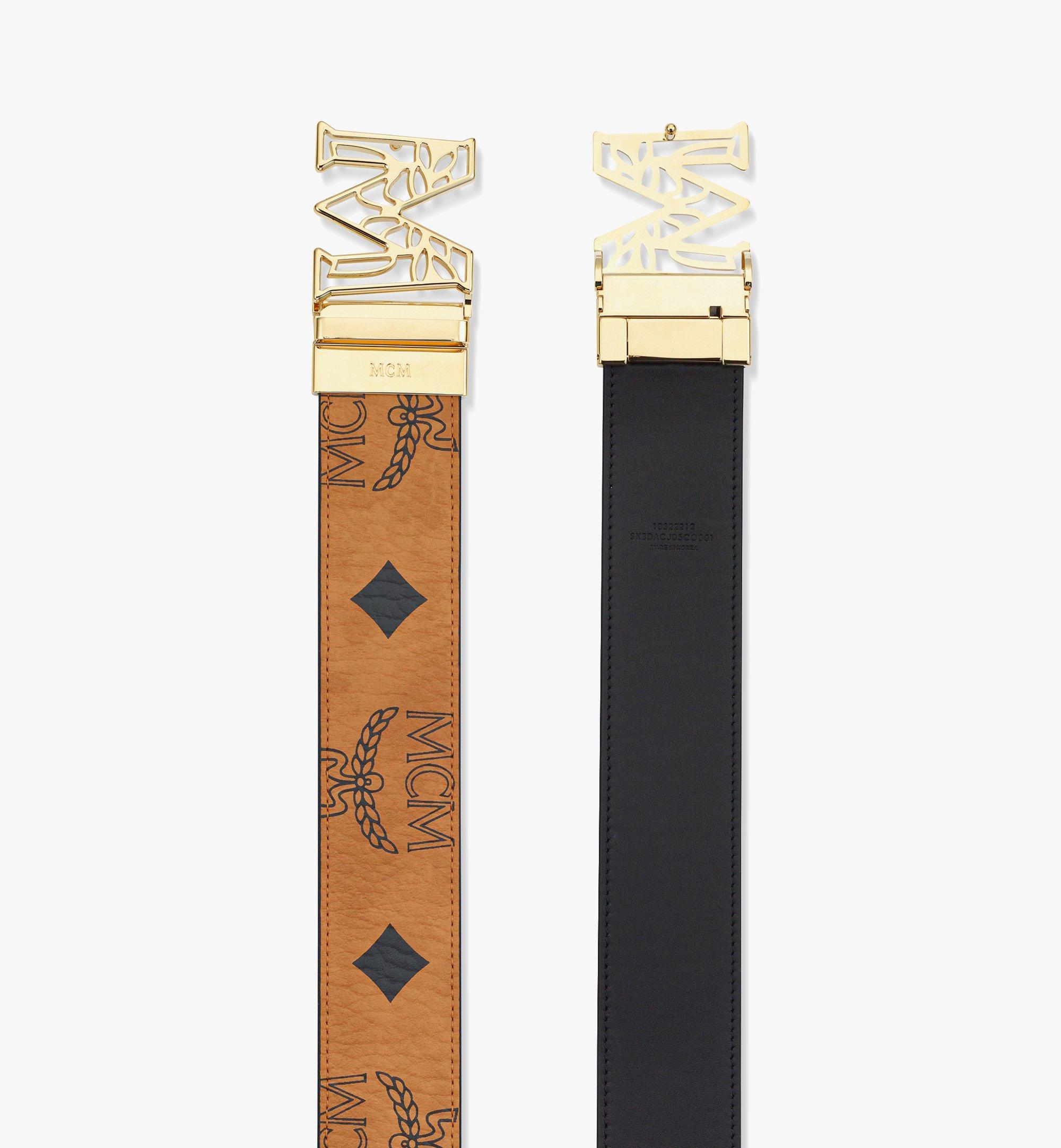 MCM Claus Laurel M Reversible Belt 1.75” in Maxi Visetos Cognac MXBDACJ05CO001 ほかの角度から見る 1