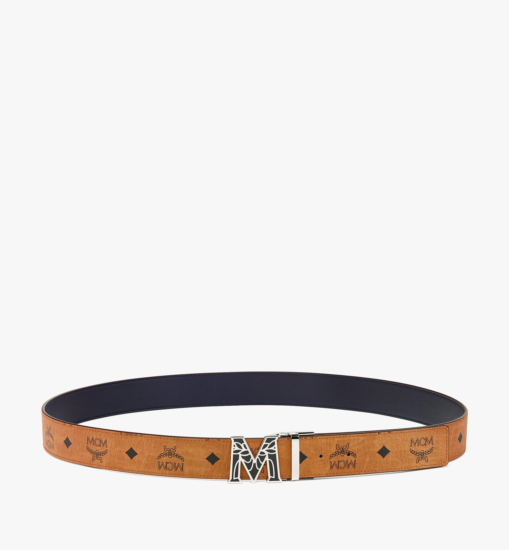 MCM Claus M Reversible Belt Cognac