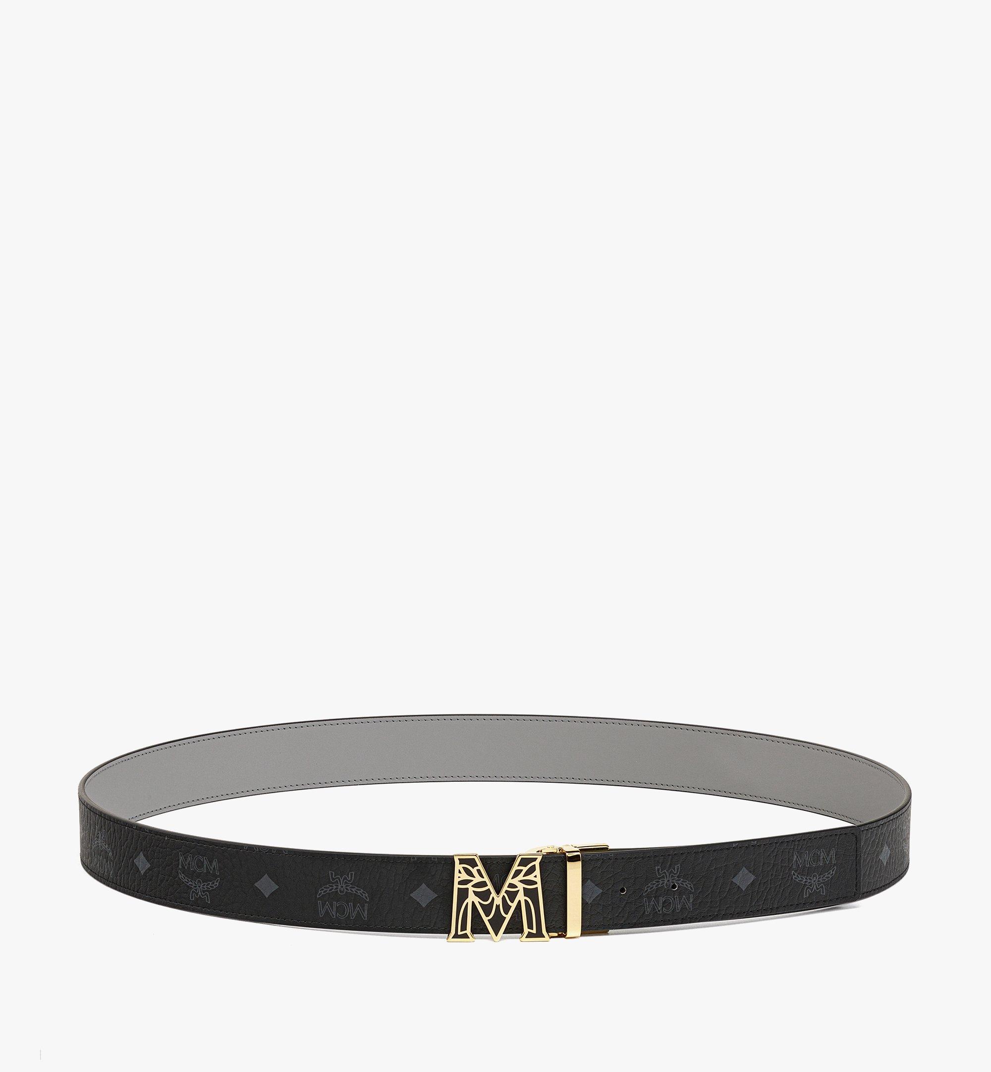 White and clearance gold mcm belt