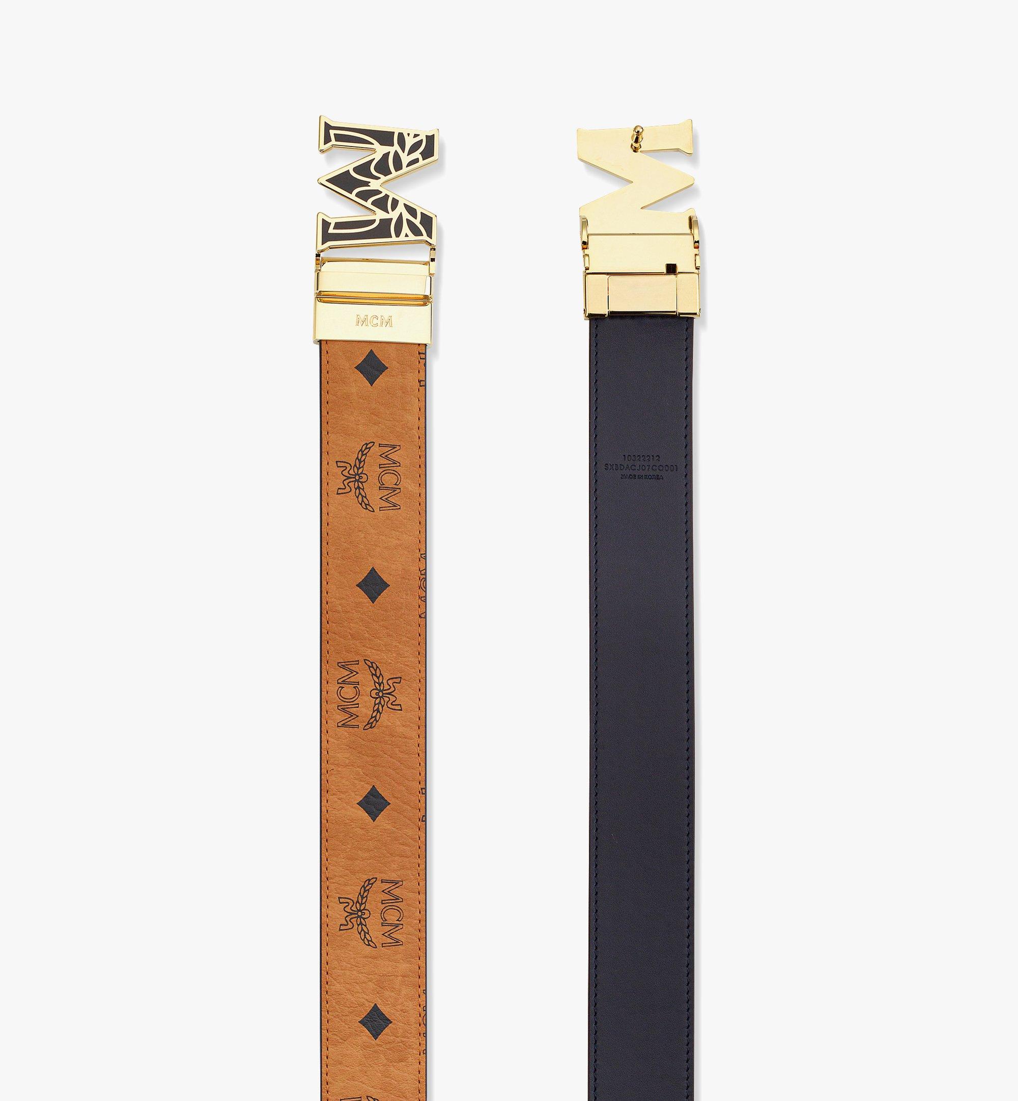 MCM Men's Claus Logo Reversible Leather Belt