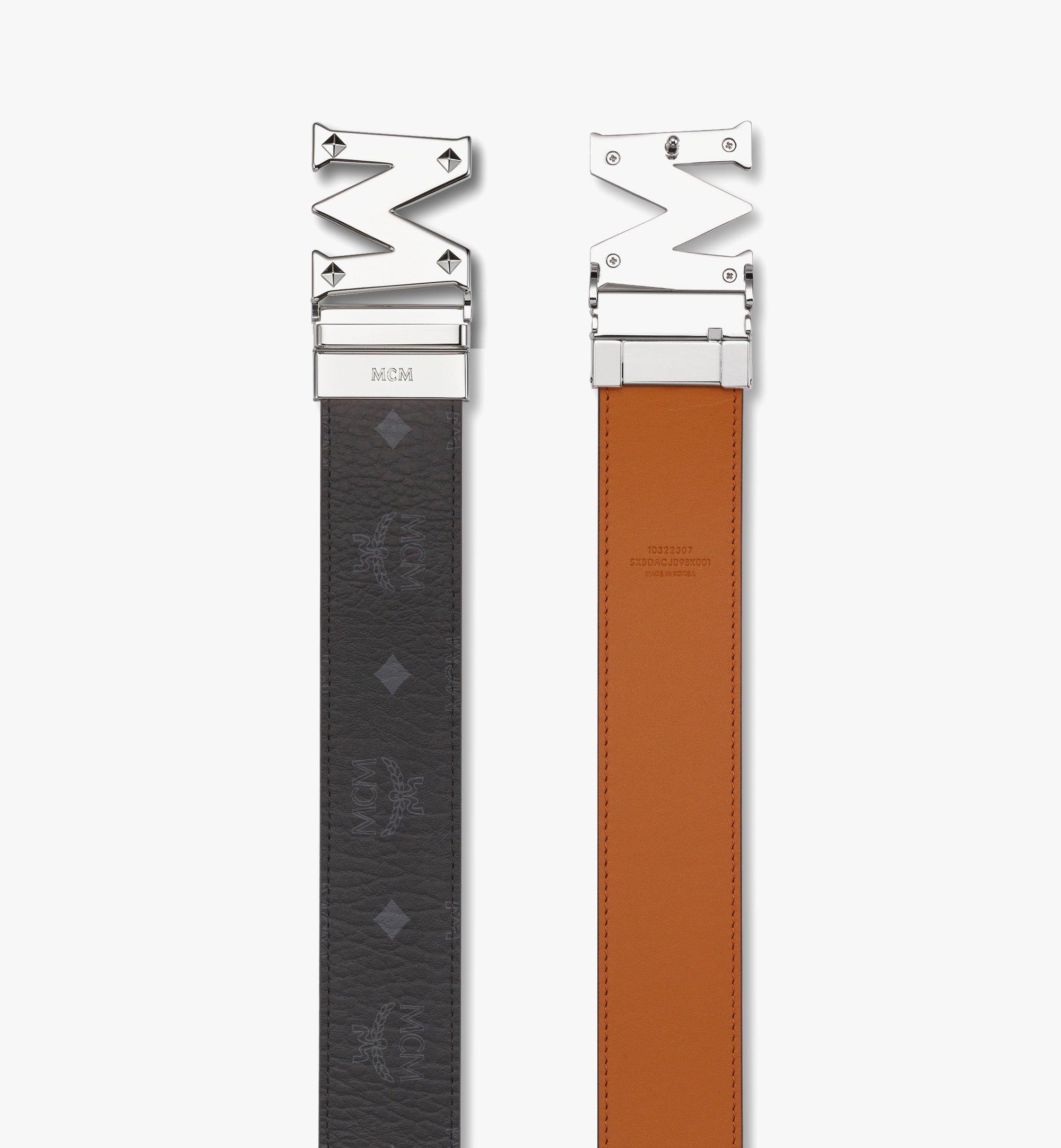MCM Claus Studded M Reversible Belt 1.75” in Visetos Black MXBDACJ09BK001 Alternate View 1