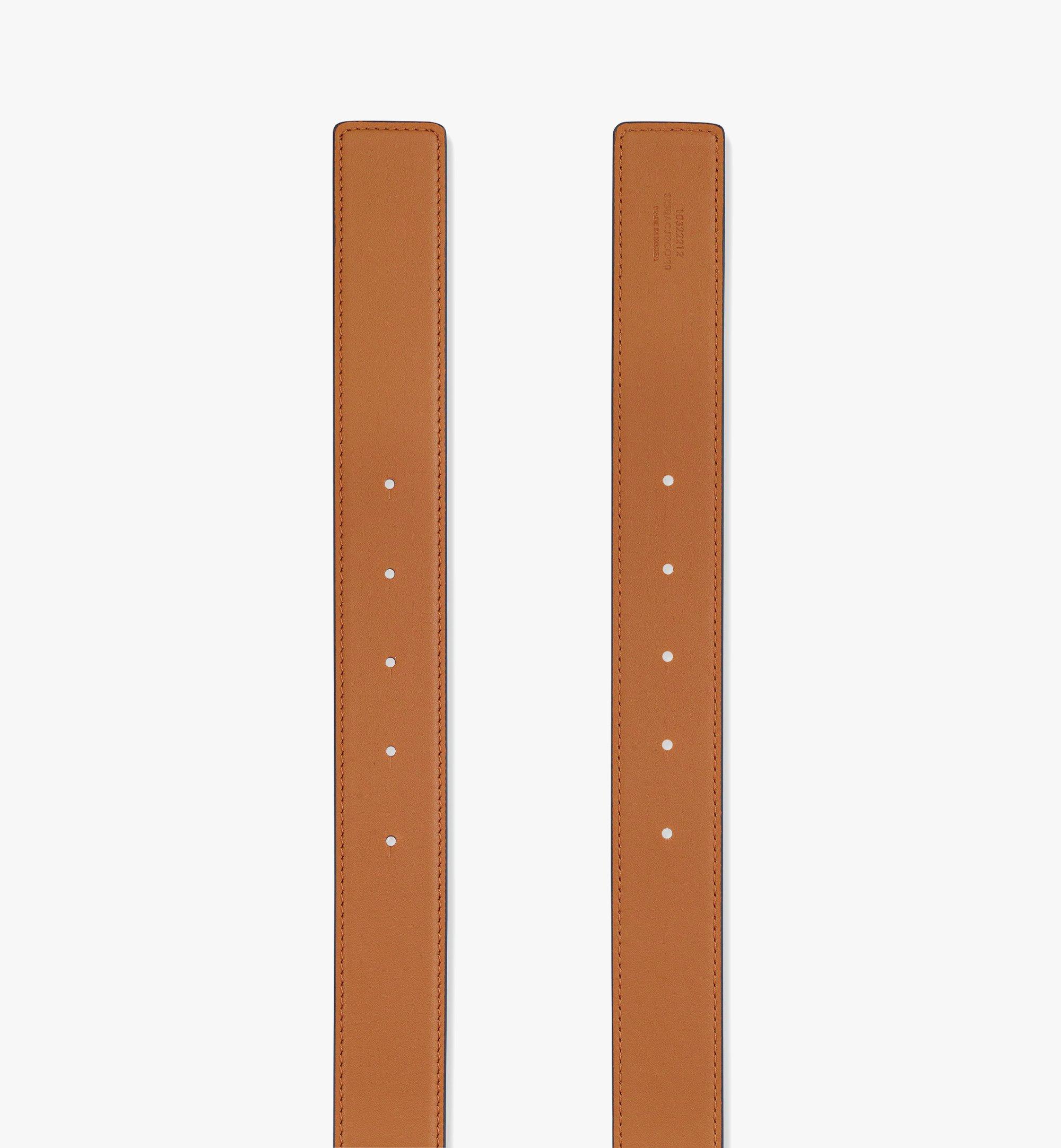 MCM ブラスプレート バックル ベルト 1.3” - ナッパレザー Cognac MXBDACJ12CO110 ほかの角度から見る 2