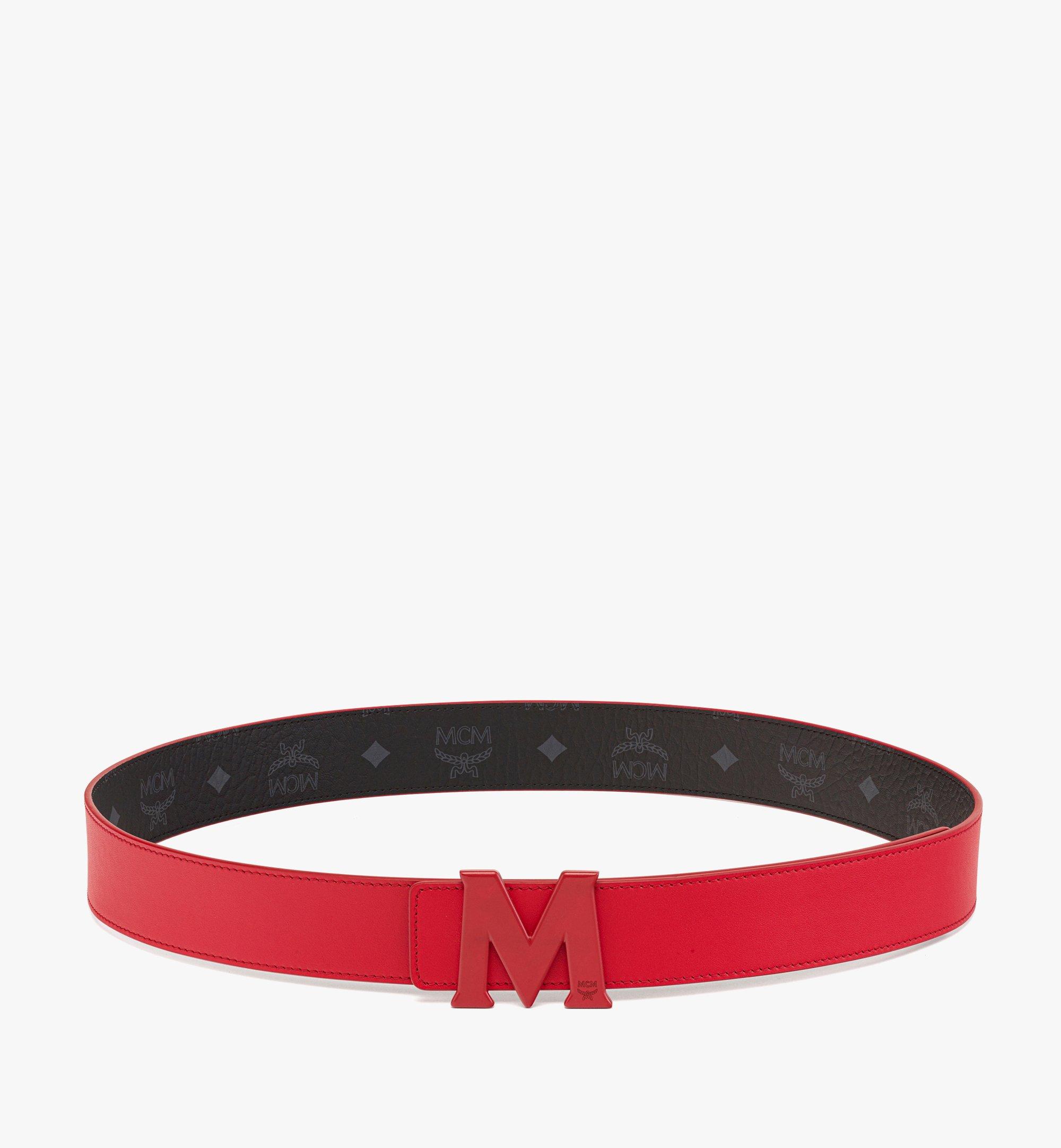 MCM, Accessories, Red And Black Mcm Designer Belt