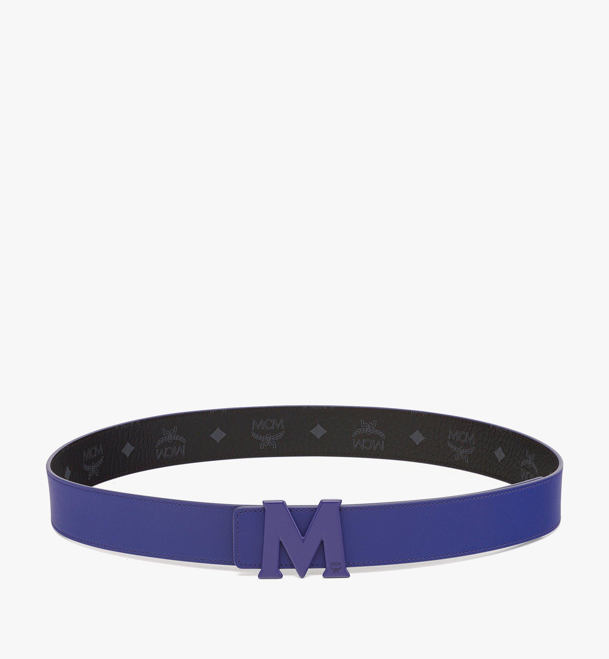 Mcm - Authenticated Belt - Leather Blue Plain for Women, Very Good Condition