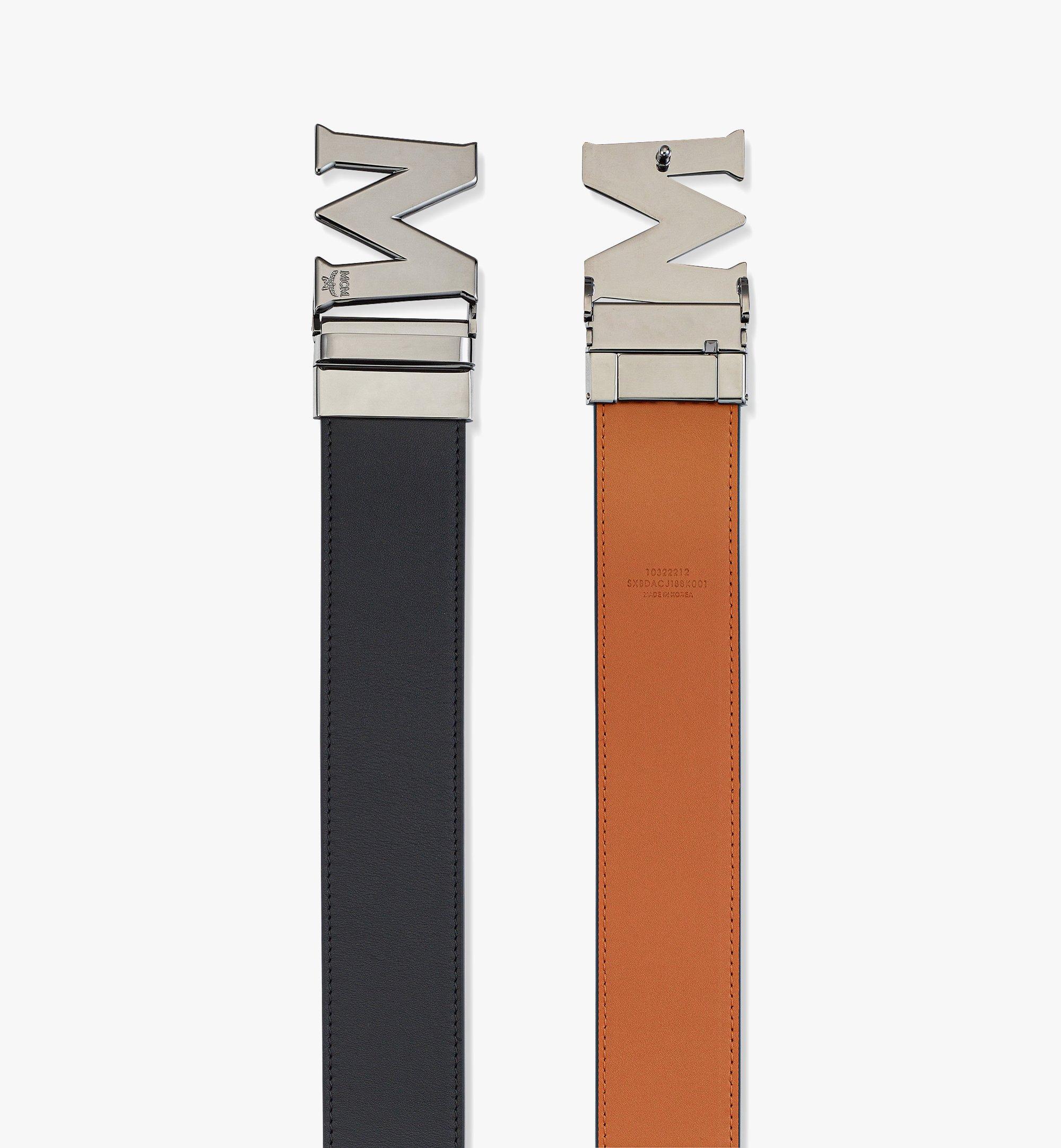 MCM Claus M Reversible Belt 1.75” in Spanish Calf Leather Black MXBDACJ18BK001 Alternate View 1