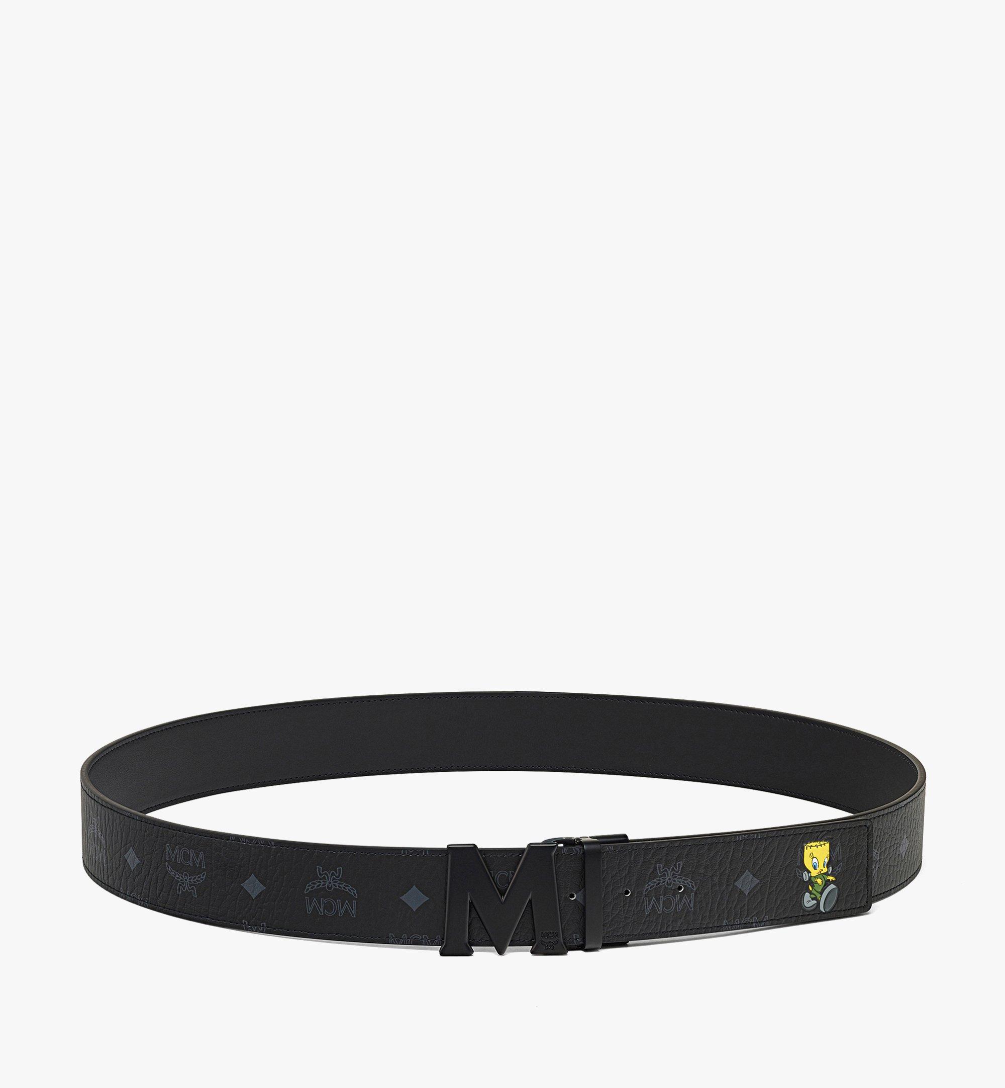 MCM Looney Tunes x MCM Claus M リバーシブル ベルト 1.75" - ヴィセトス Black MXBDSCJ15BK001 ほかの角度から見る 2