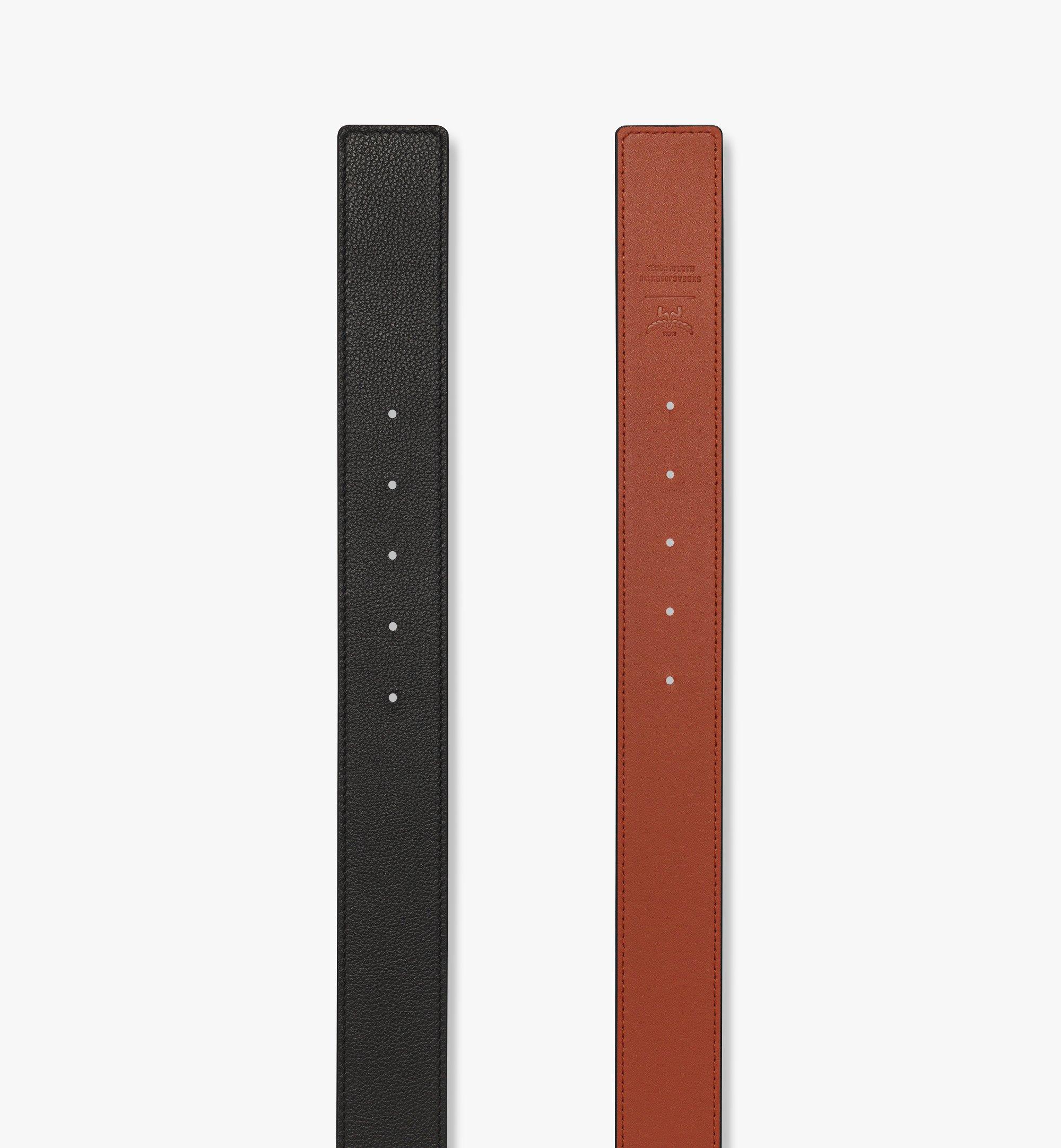 MCM Claus Fluted M Reversible Belt 1.5” in Embossed Leather Black MXBEACJ05BK095 Alternate View 2