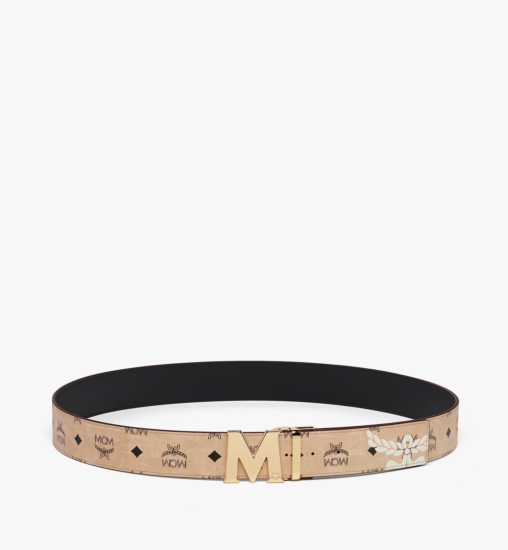 MCM Claus M リバーシブル ベルト 1.75インチ - メガ ローレル ヴィセトス Beige MXBEACJ07IG001 ほかの角度から見る 1