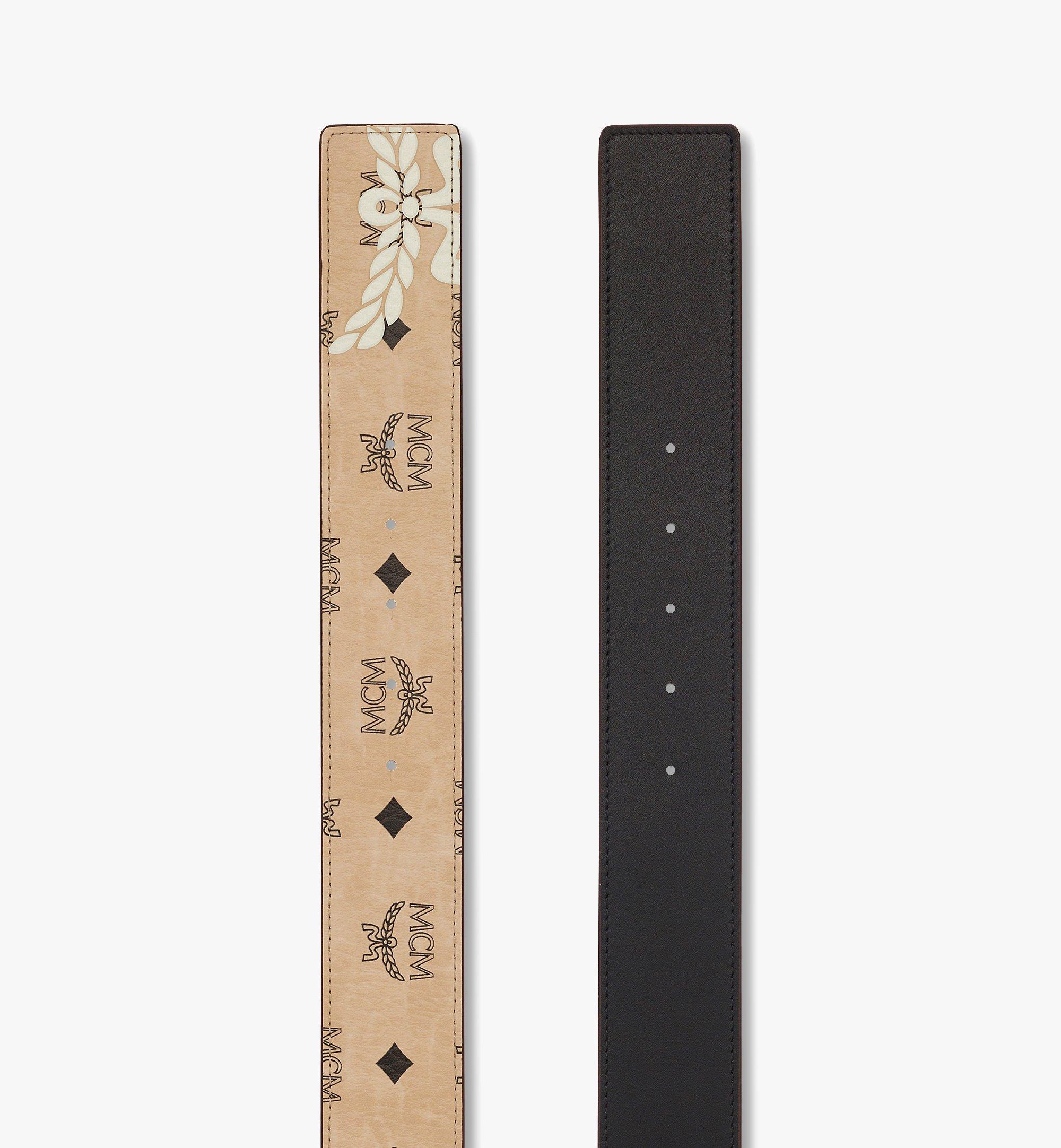 MCM Claus M Reversible Belt 1.75” in Mega Laurel Visetos Beige MXBEACJ08IG001 Alternate View 2