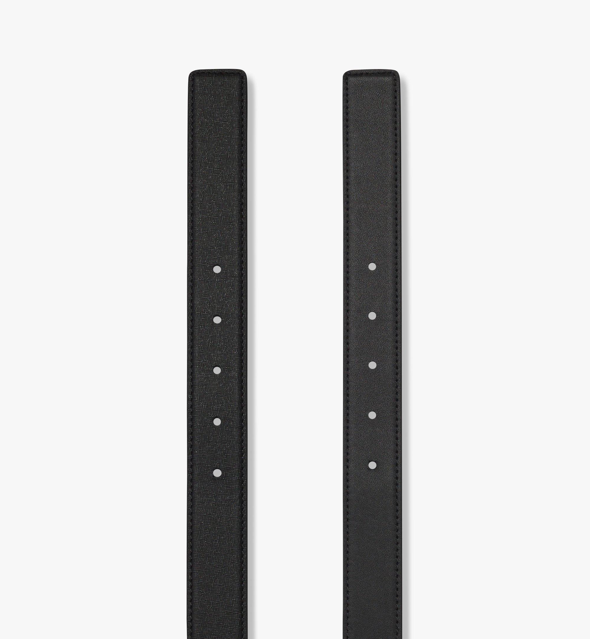 MCM Aren Epoxy Laurel Belt in Embossed Leather Black MXBEATA01BK105 Alternate View 2