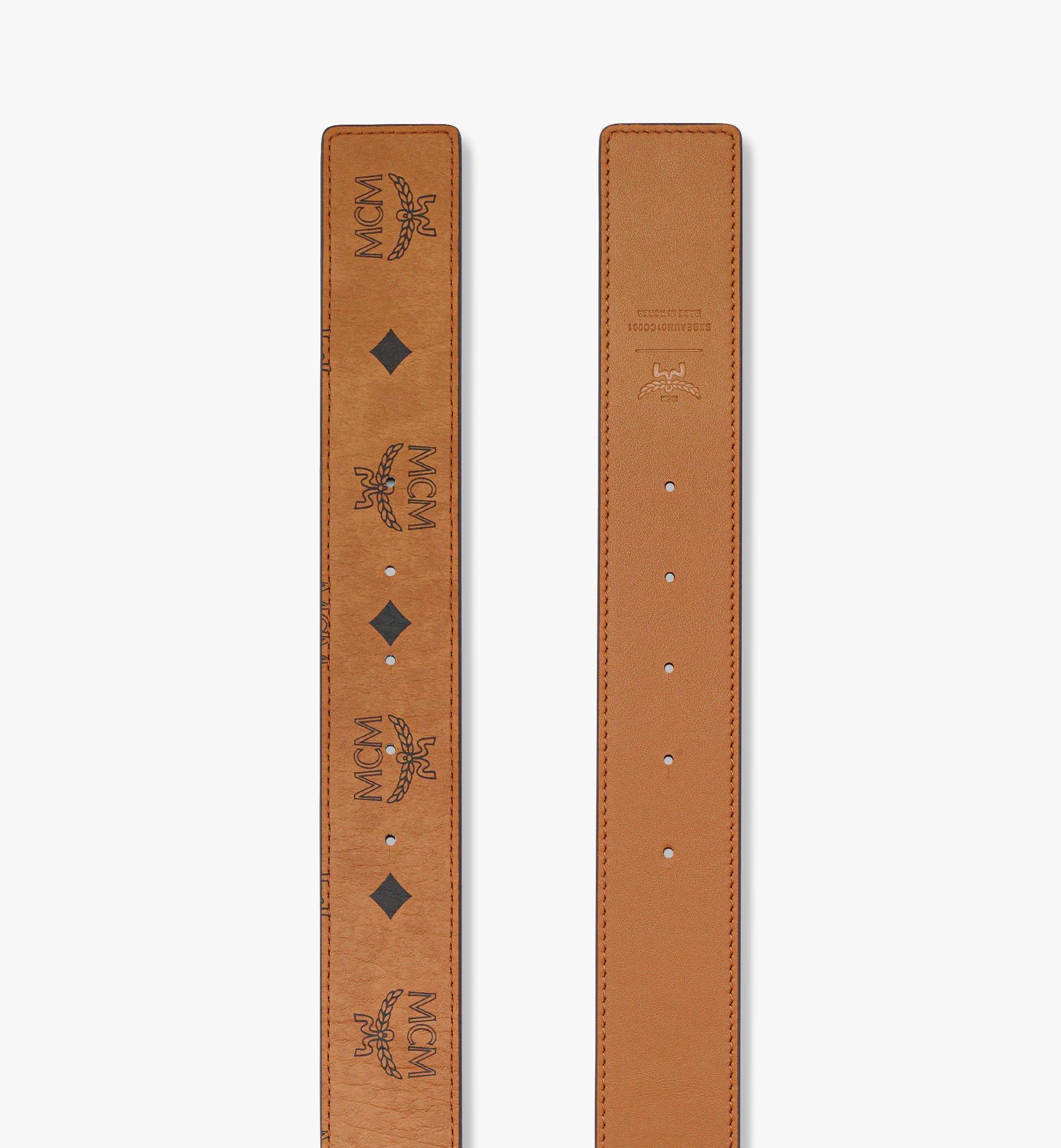 Adjustable M-Art Reversible Belt 1.5” in Visetos Cognac | MCM ®US