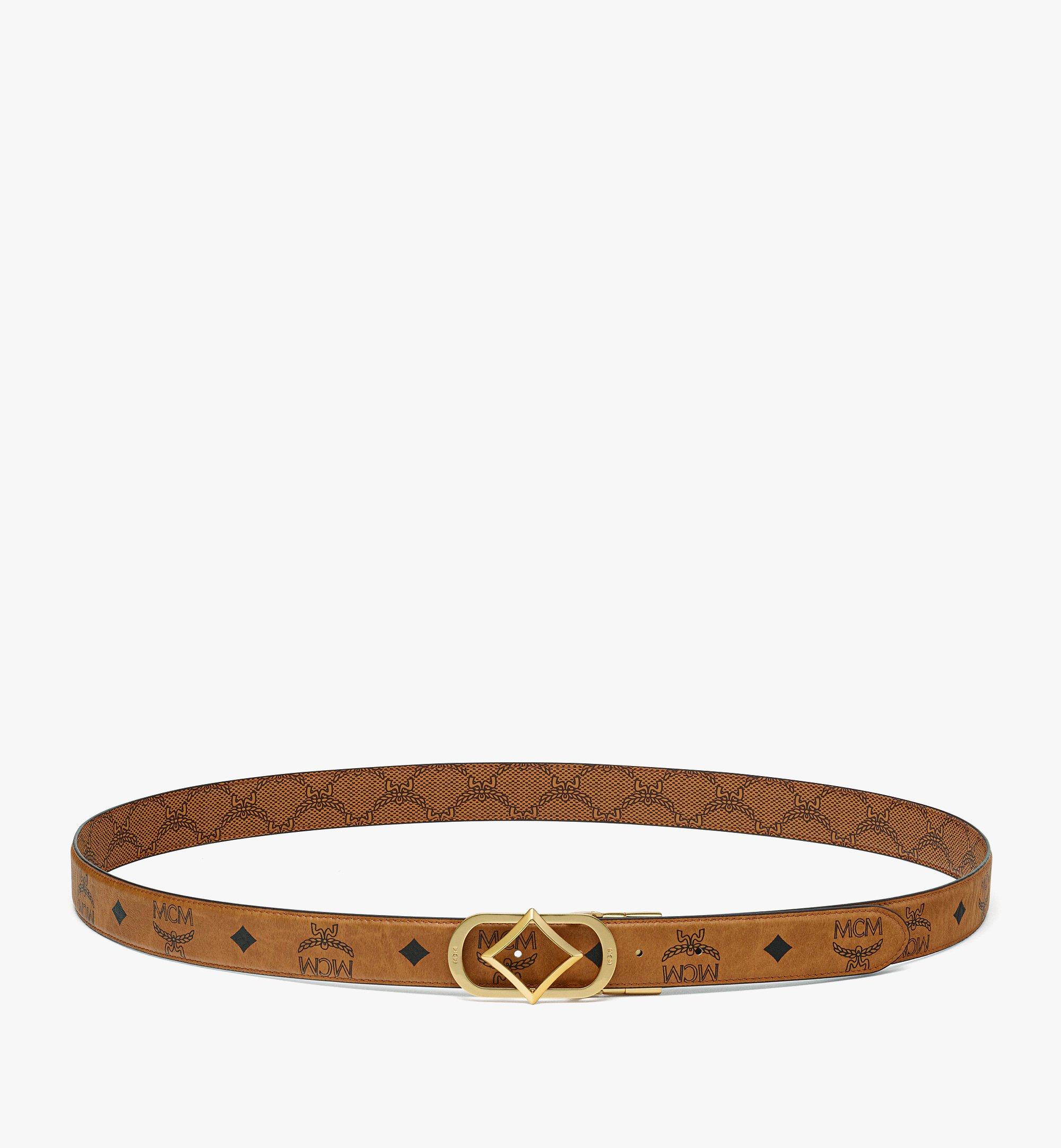 MCM Ceinture réversible monogrammée à boucle losange Cognac MXBESAK01CO001 Plus de photos 1