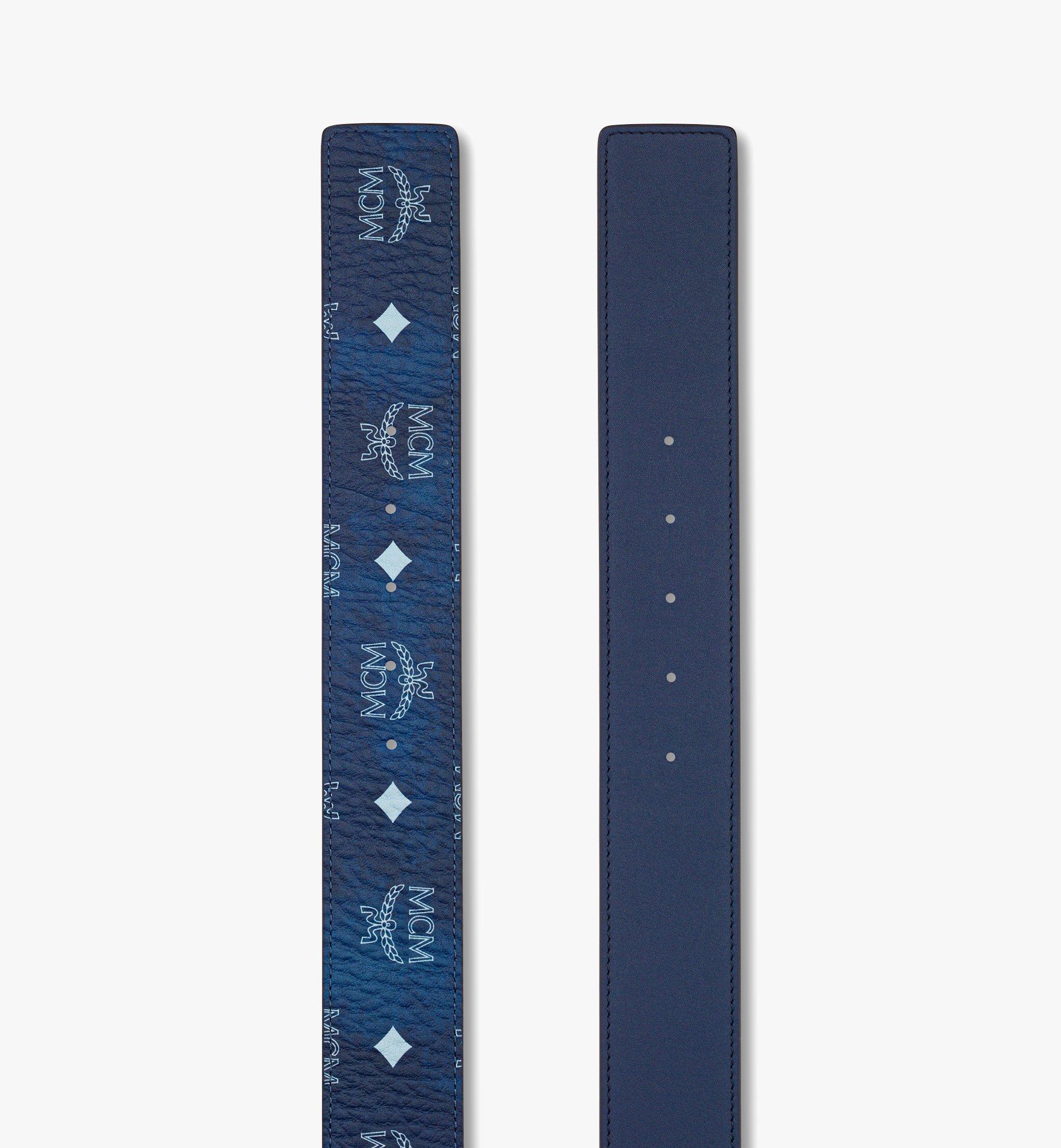 MCM Claus M Reversible Belt 1.75" in Visetos Blue MXBFACJ011F001 Plus de photos 2