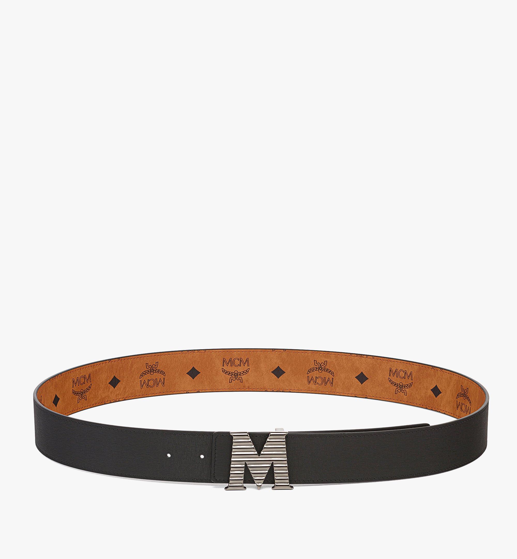 Ceinture Claus à boucle M cannelée 3,8 cm en cuir embossé