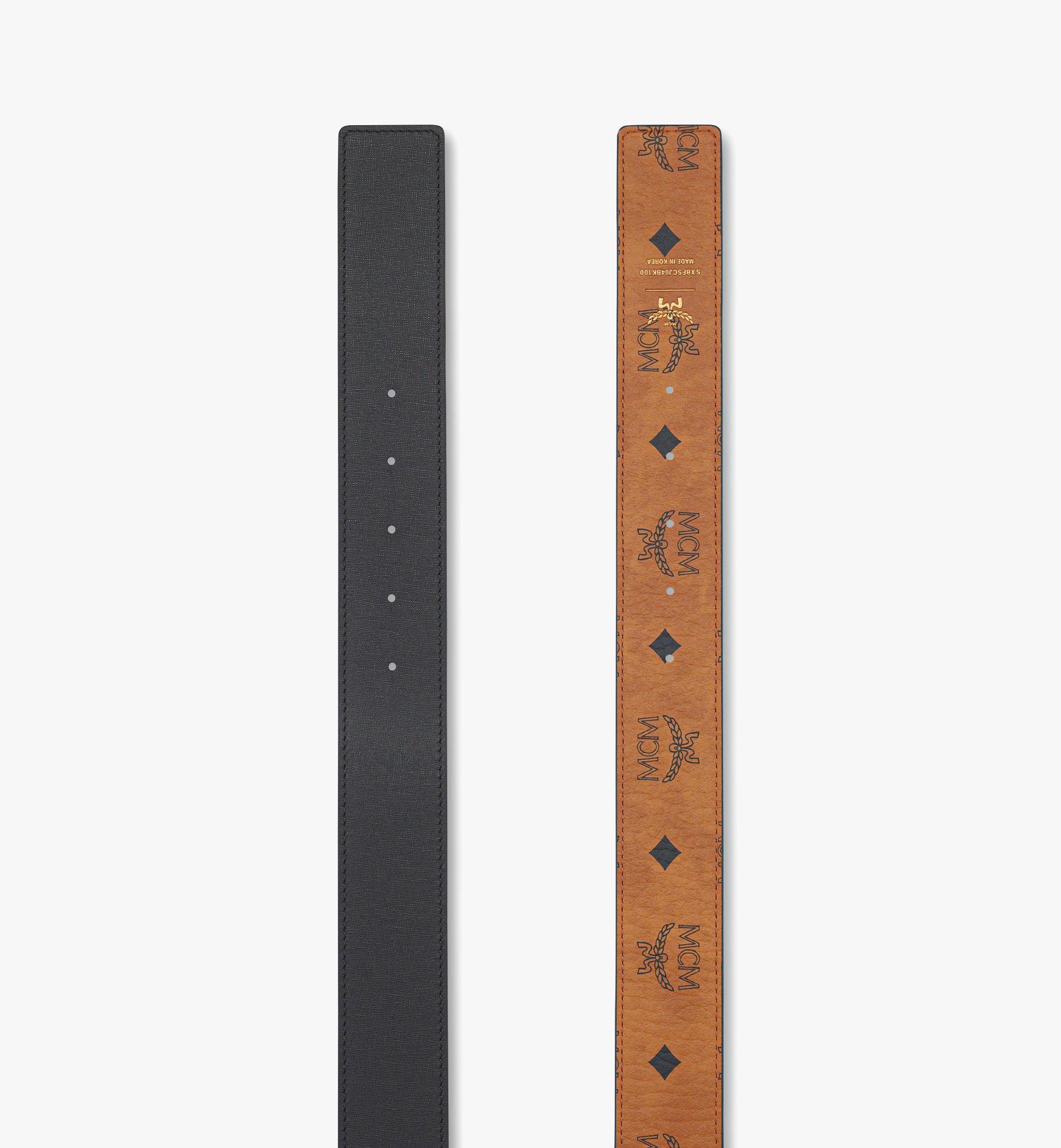 MCM Claus 凹槽式 M 字 1.5 吋壓紋皮革腰帶 Black MXBFSCJ04BK110 更多視圖 2