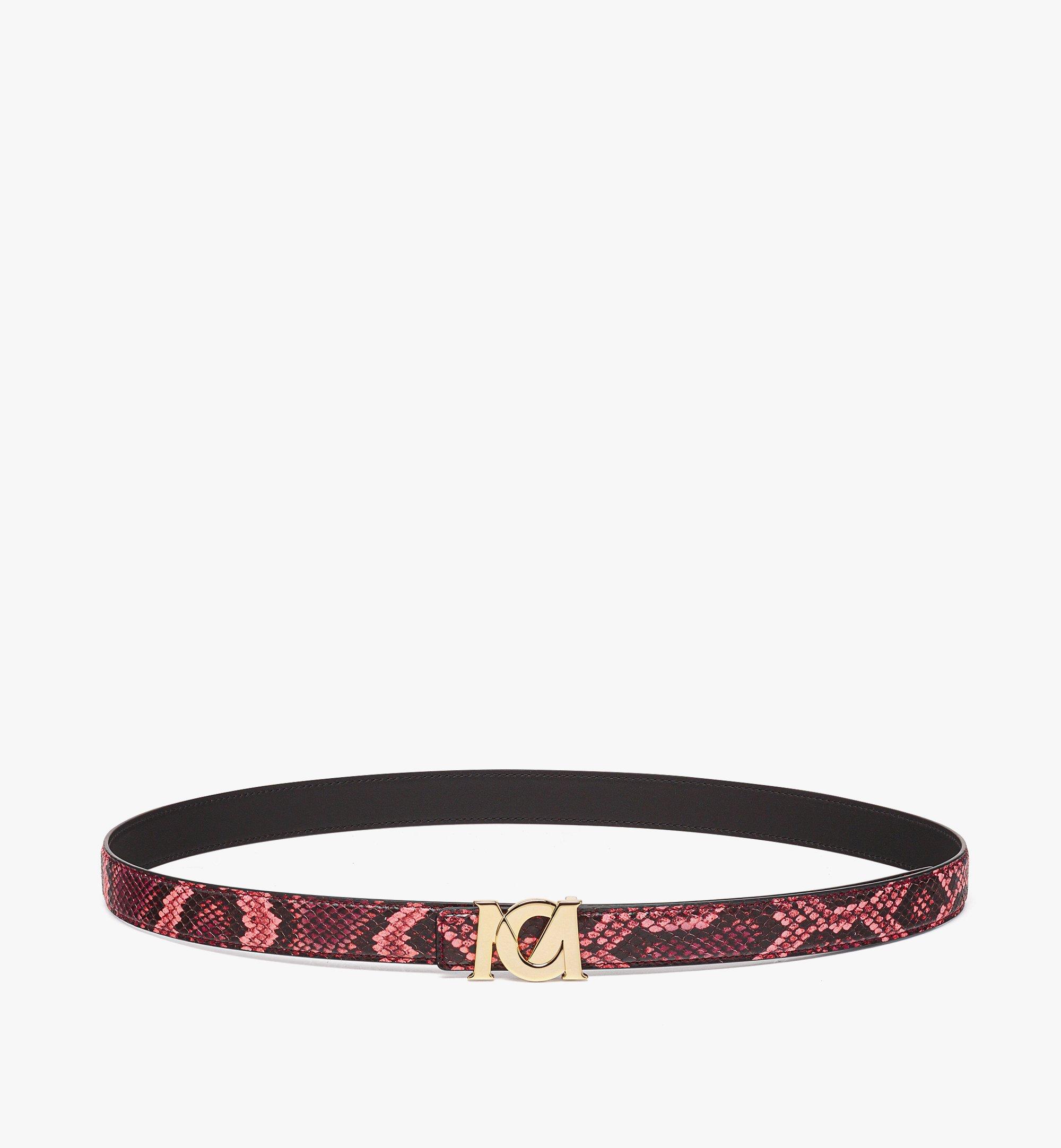 MCM M-Art 1” Belt in Python Print Leather Pink MXBFSUM01PZ090 Alternate View 1