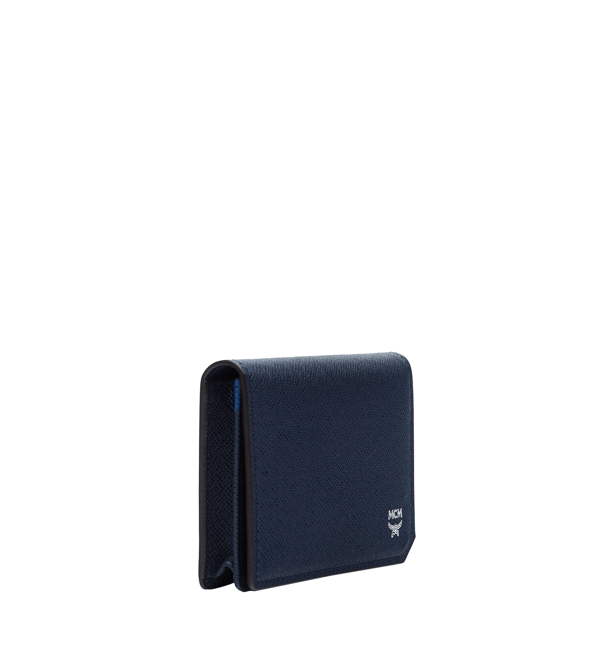 MCM New Bric Card Case in Embossed Leather Navy MXC6ALL49VY001 Alternate View 1