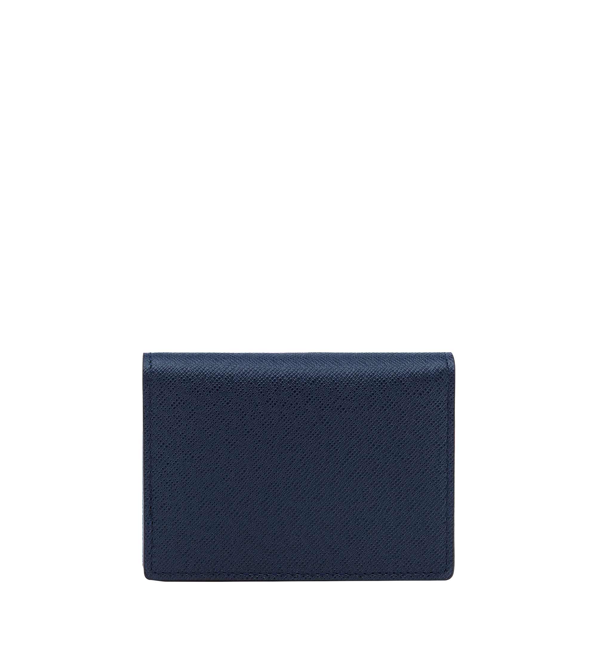 MCM New Bric Card Case in Embossed Leather Navy MXC6ALL49VY001 Alternate View 2