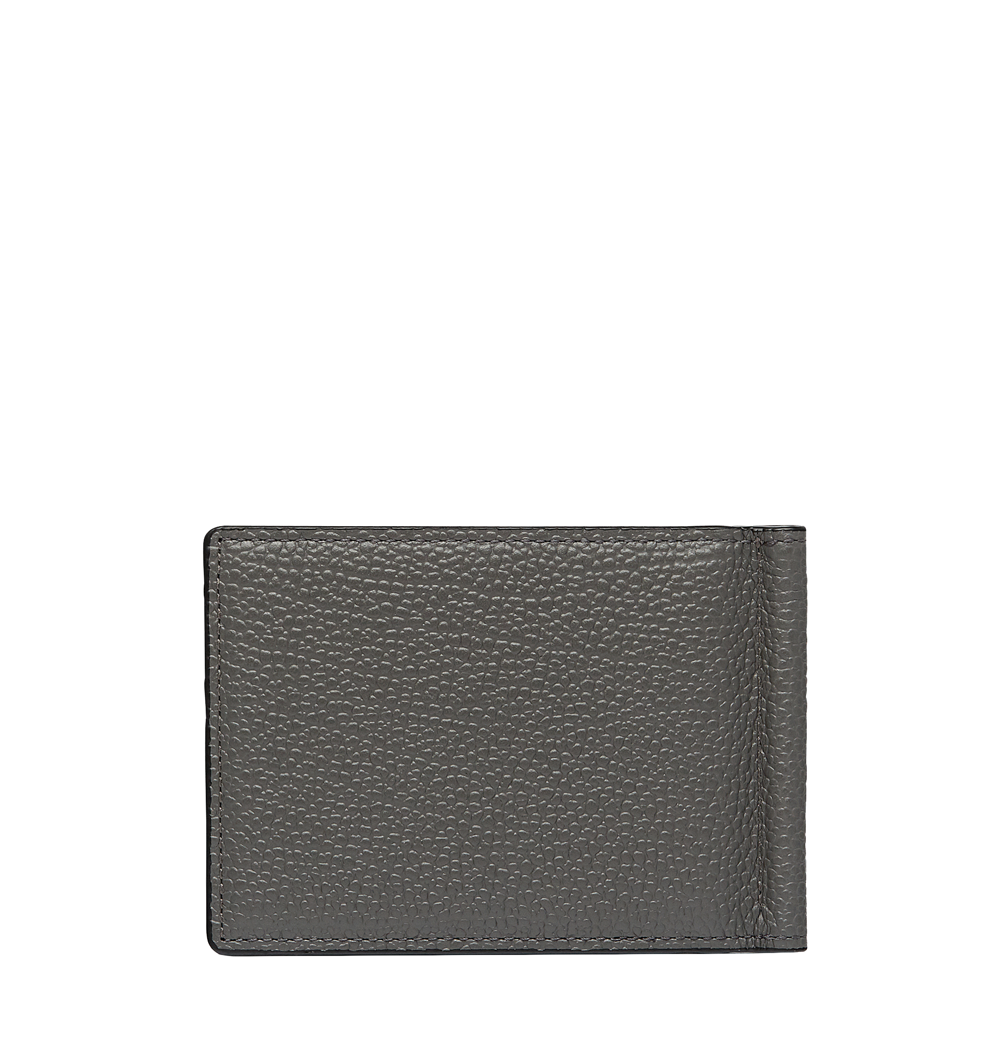 MCM Ottomar Money Clip in Grained Leather GREY MXC7SOT07EC001 Alternate View 2
