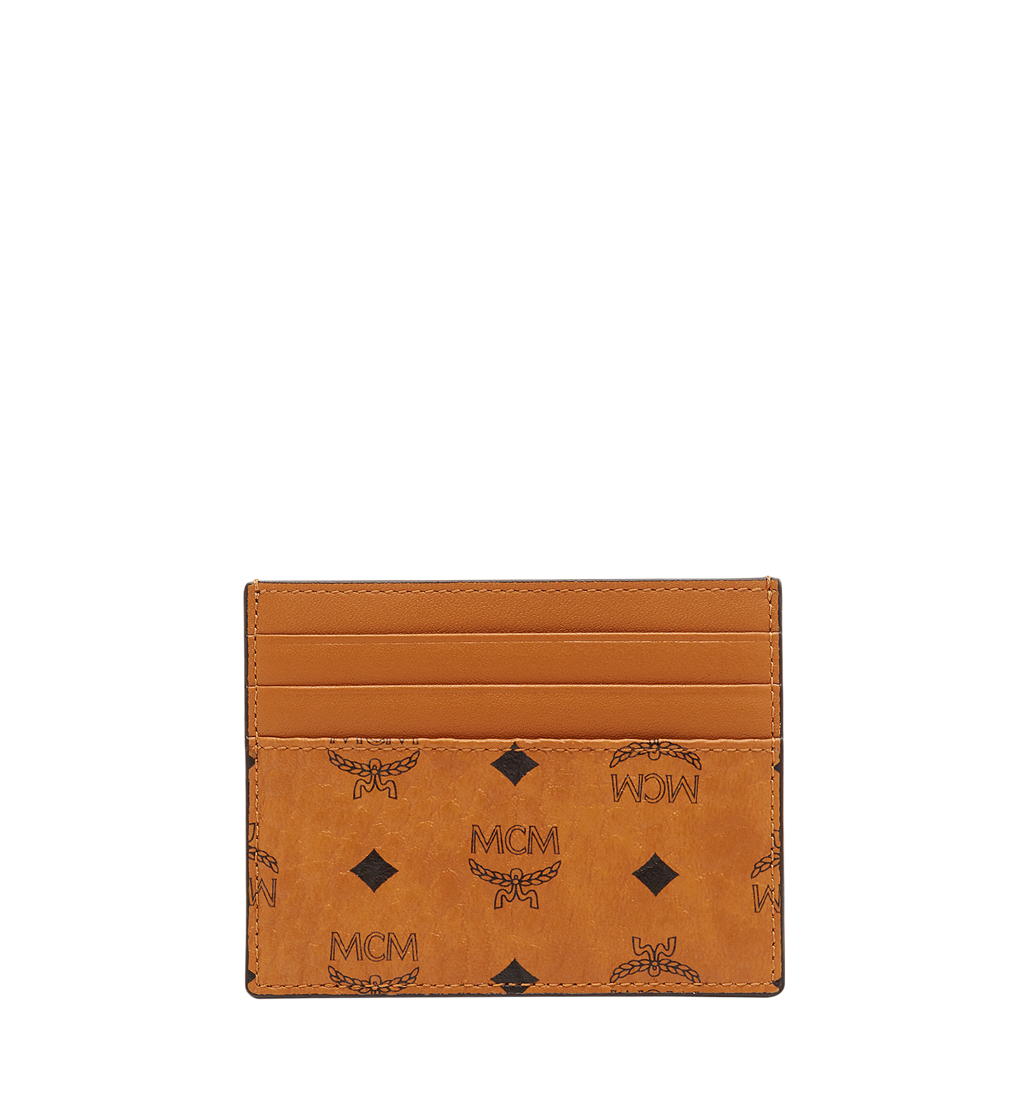 MCM Money Clip Card Case in Visetos Original Cognac MXC8AVI65CO001 ほかの角度から見る 2