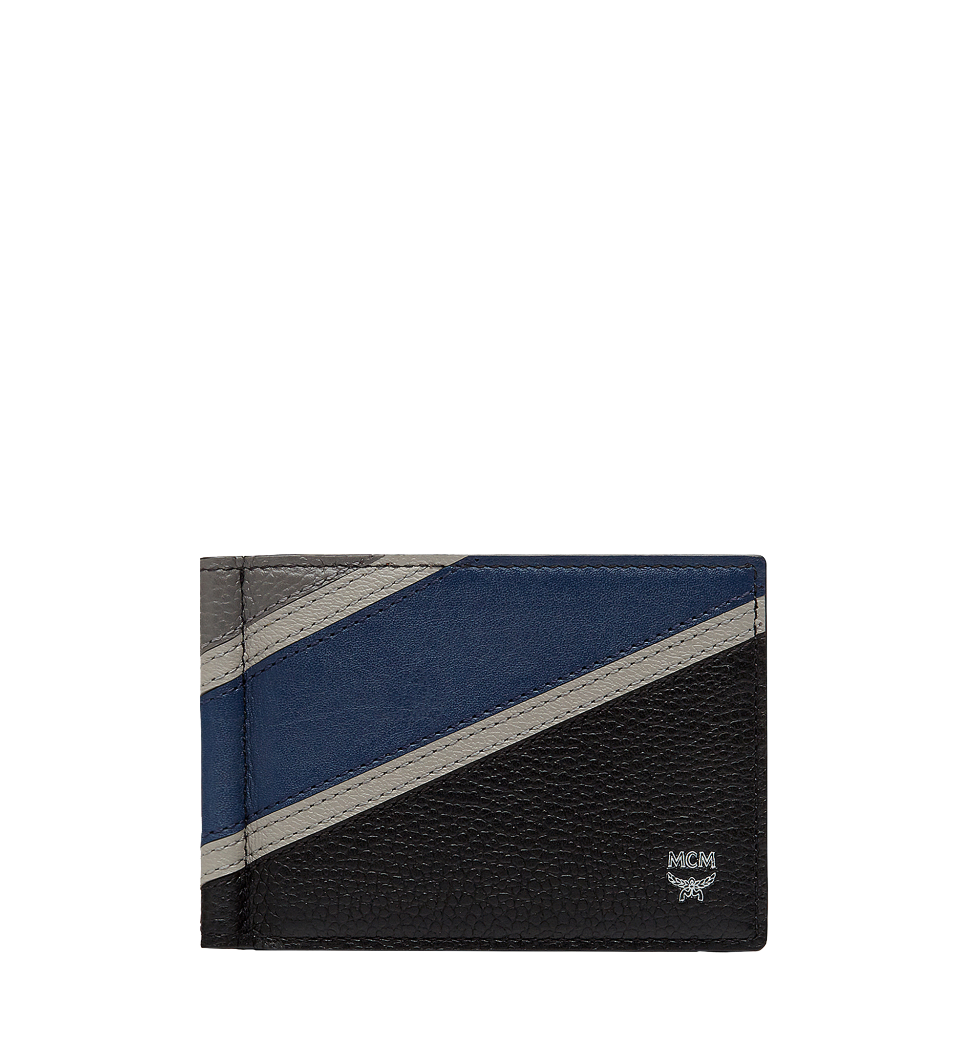 MCM Ottomar Money Clip in Chevron Leather Navy MXC8SOT26VA001 Noch mehr sehen 1