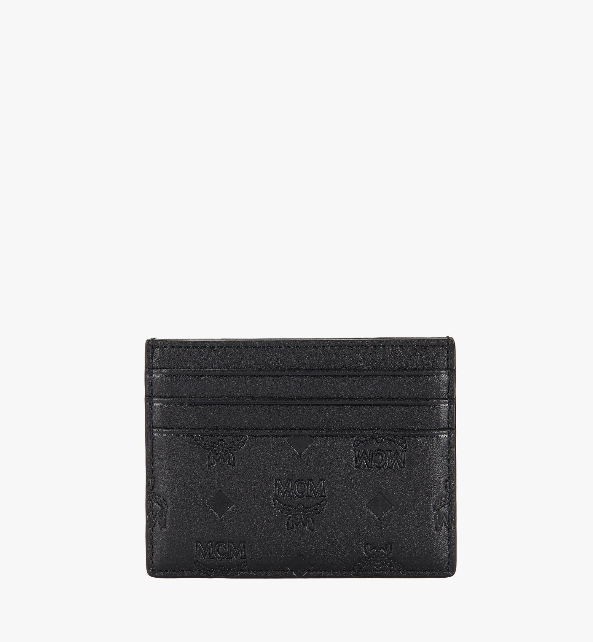 Mcm (Black Money Clip Wallet in Tivitat Leather)