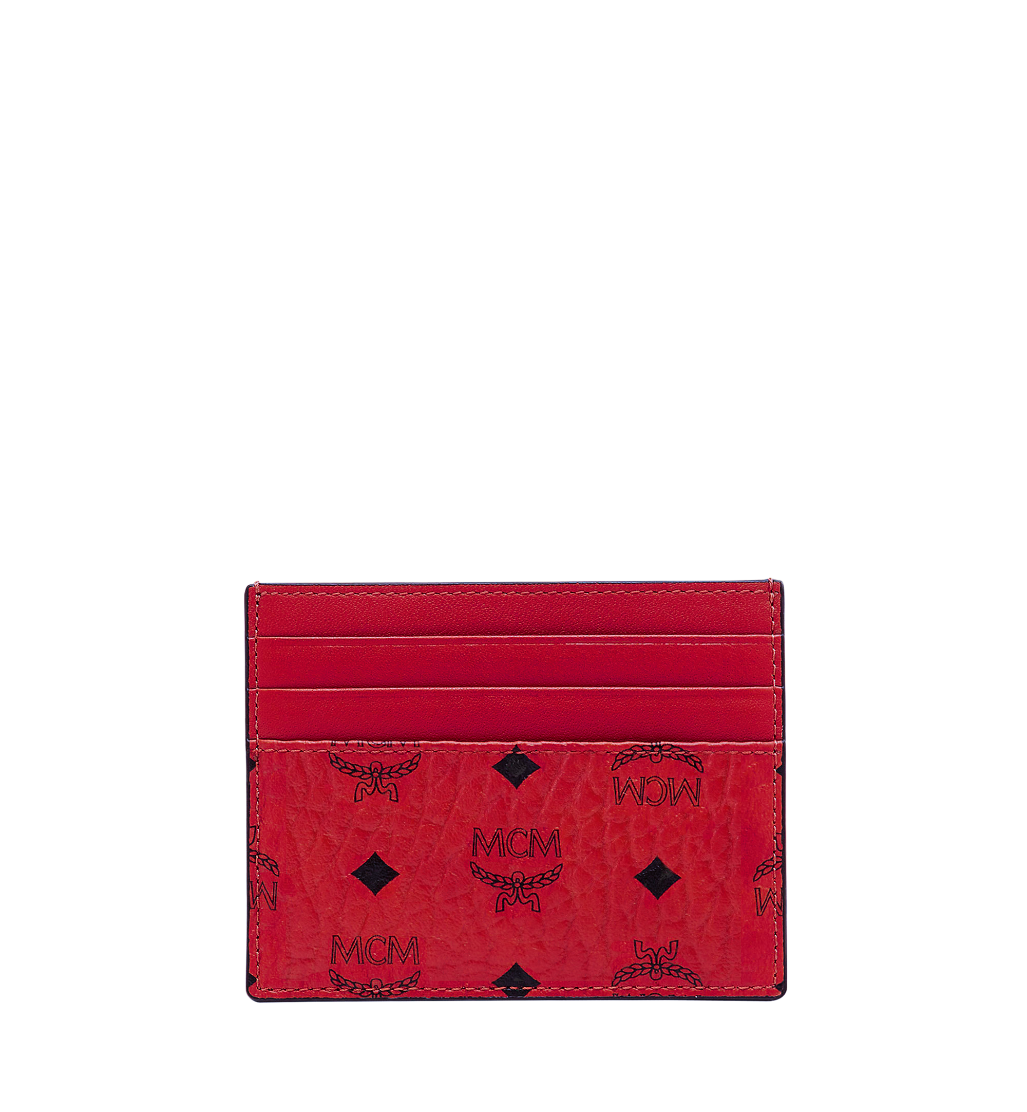 Mini Money Clip Card Case in Visetos Original Red | MCM ®US