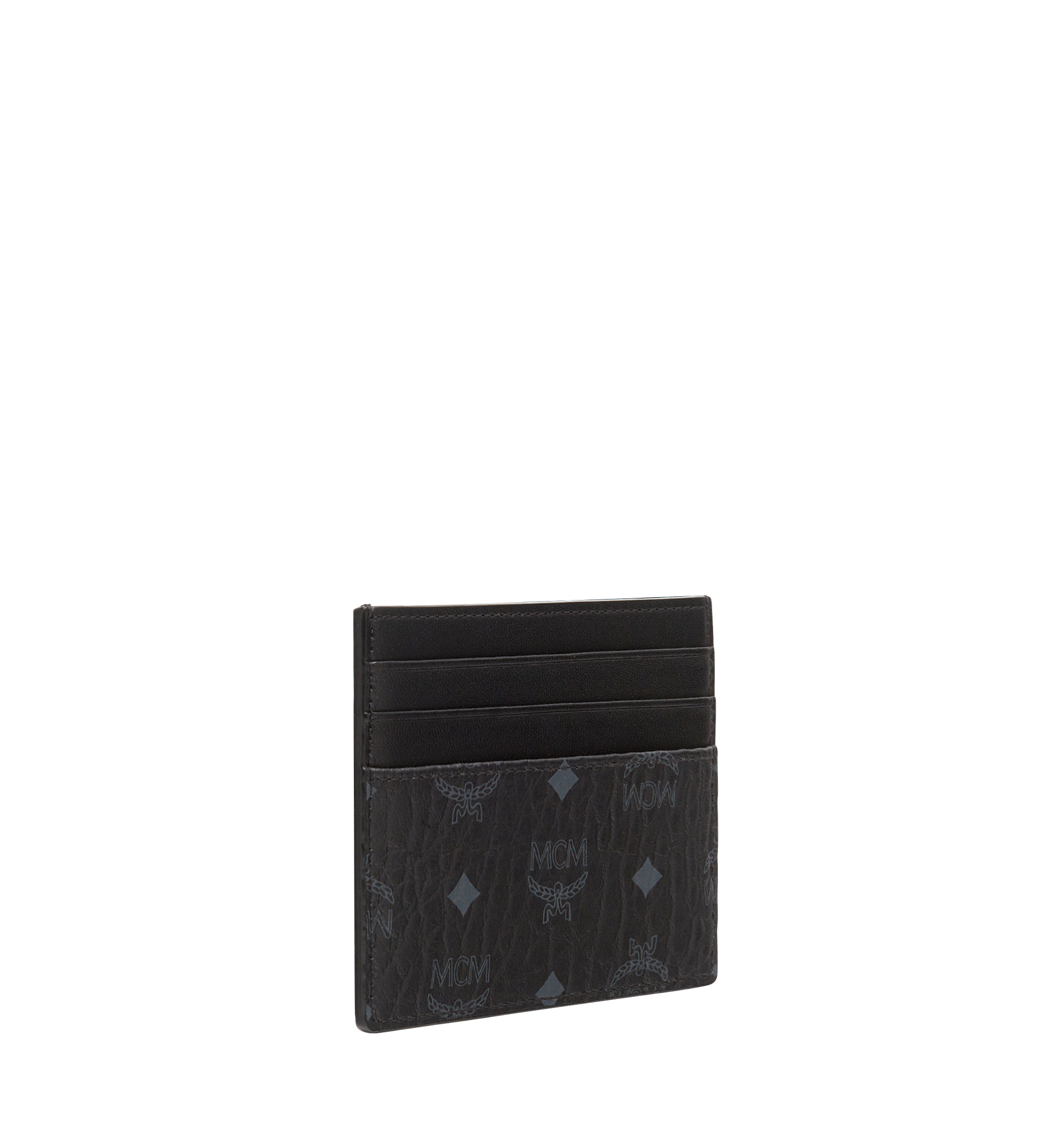 Mcm (Black Money Clip Wallet in Tivitat Leather)