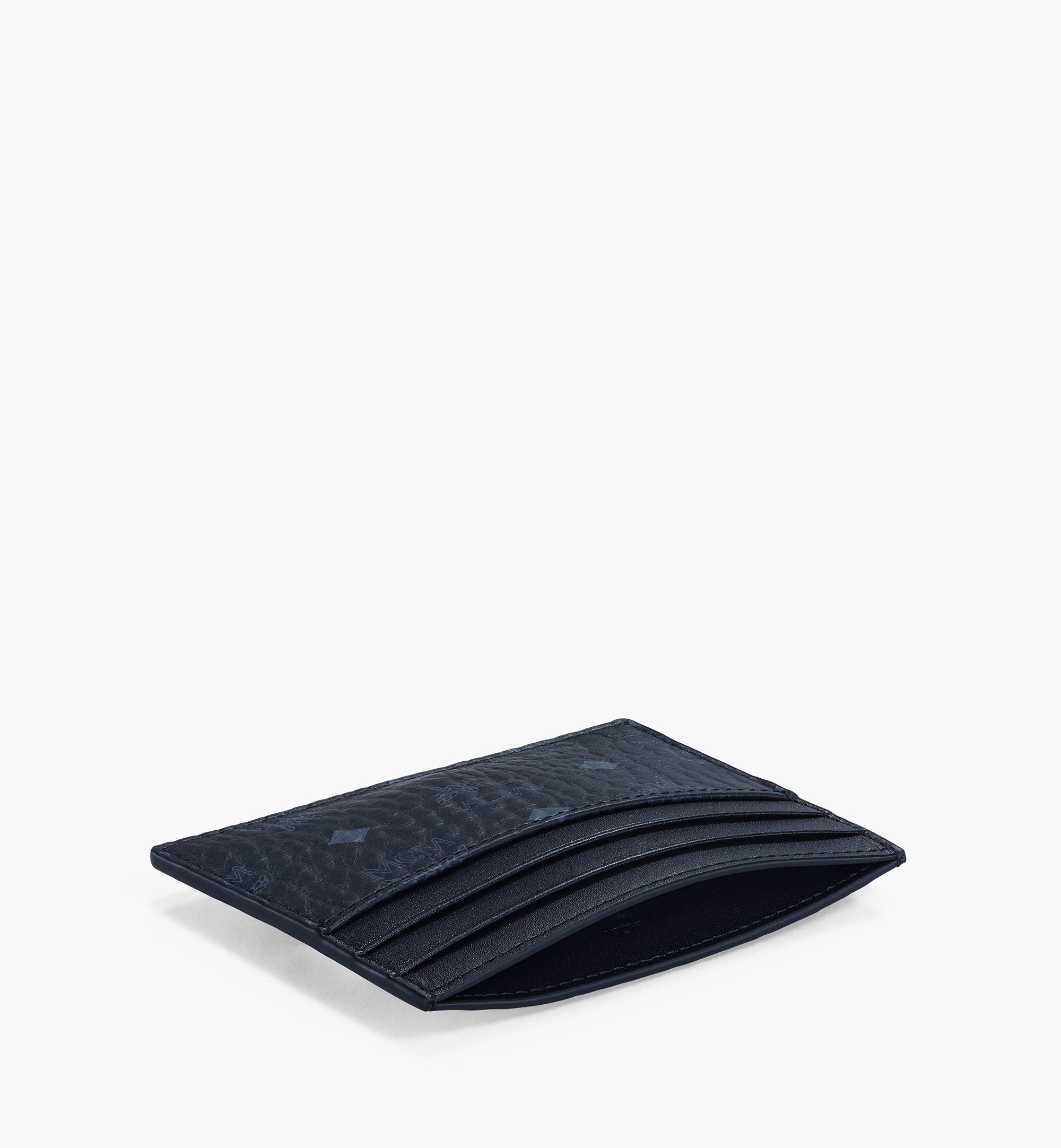 Mcm (Black Money Clip Wallet in Tivitat Leather)