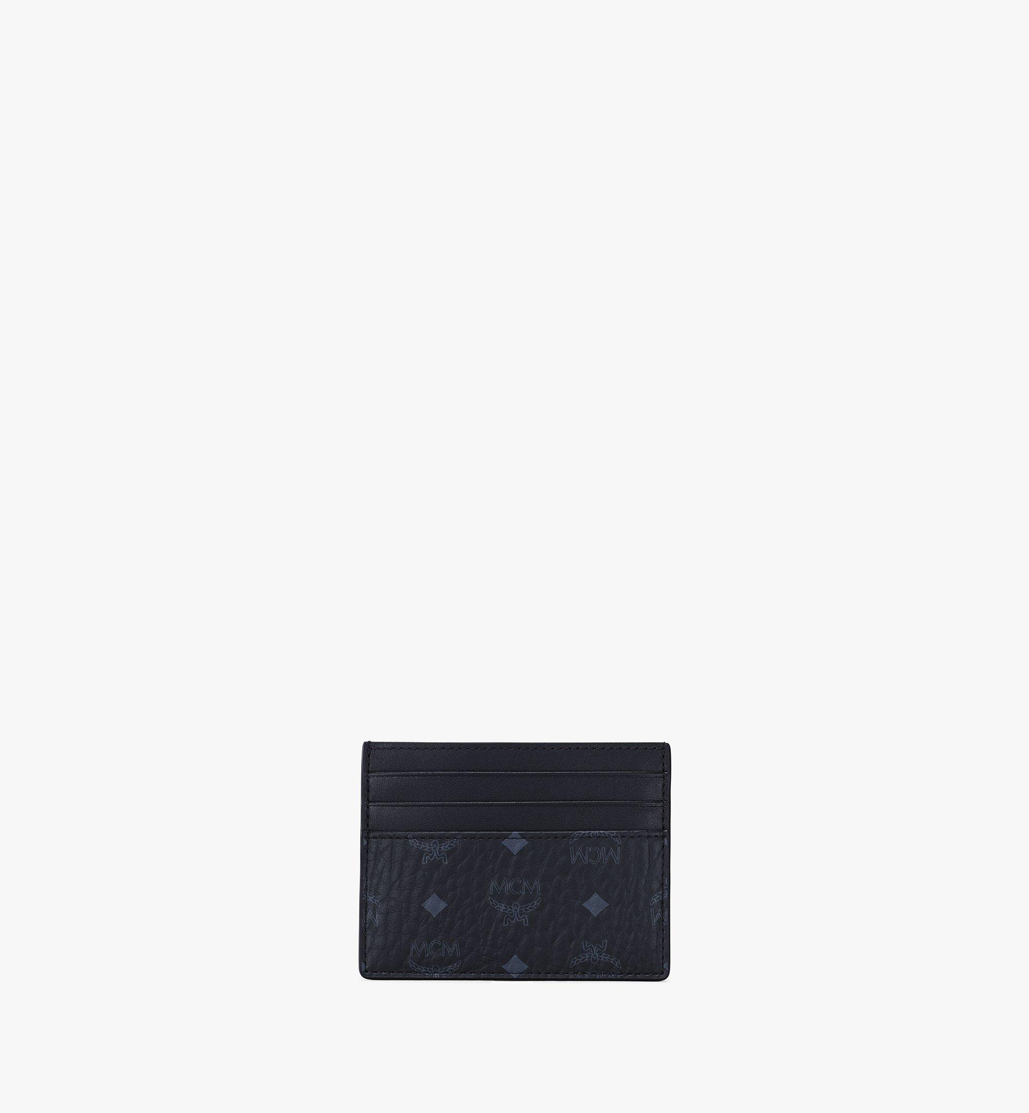 Mcm (Black Money Clip Wallet in Tivitat Leather)